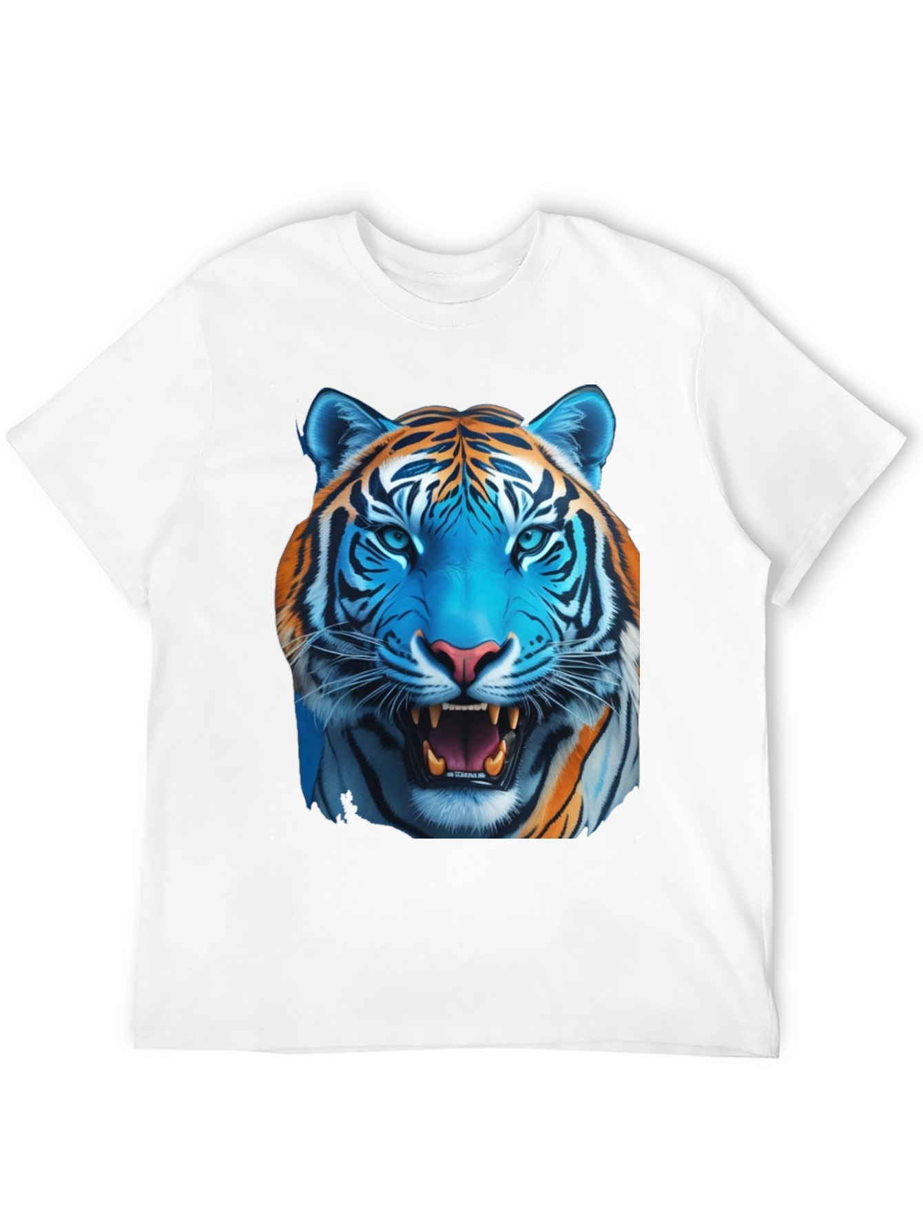 Black Bold Tiger Graphic Tee - Men's Black T-Shirt view 12