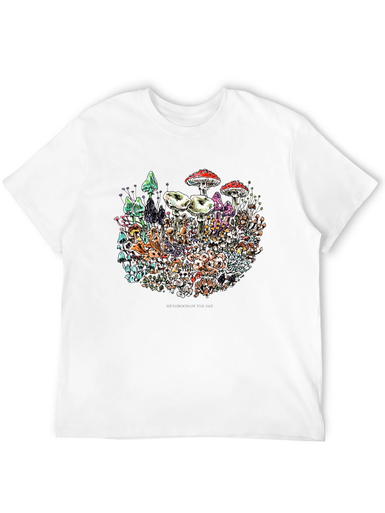 Black Mushroom Graphic T-Shirt view 12