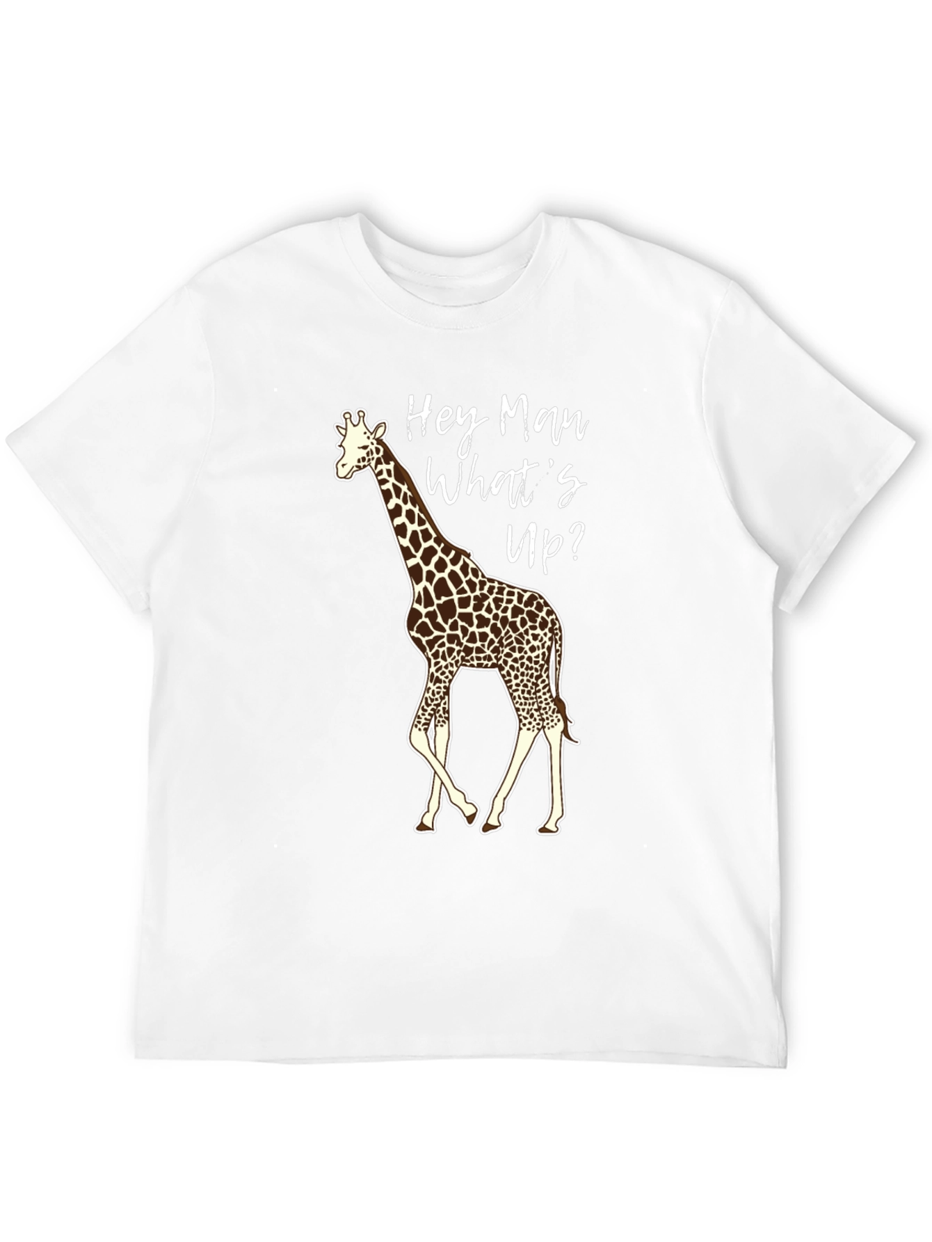 Black Hey Man Giraffe Graphic Tee view 12
