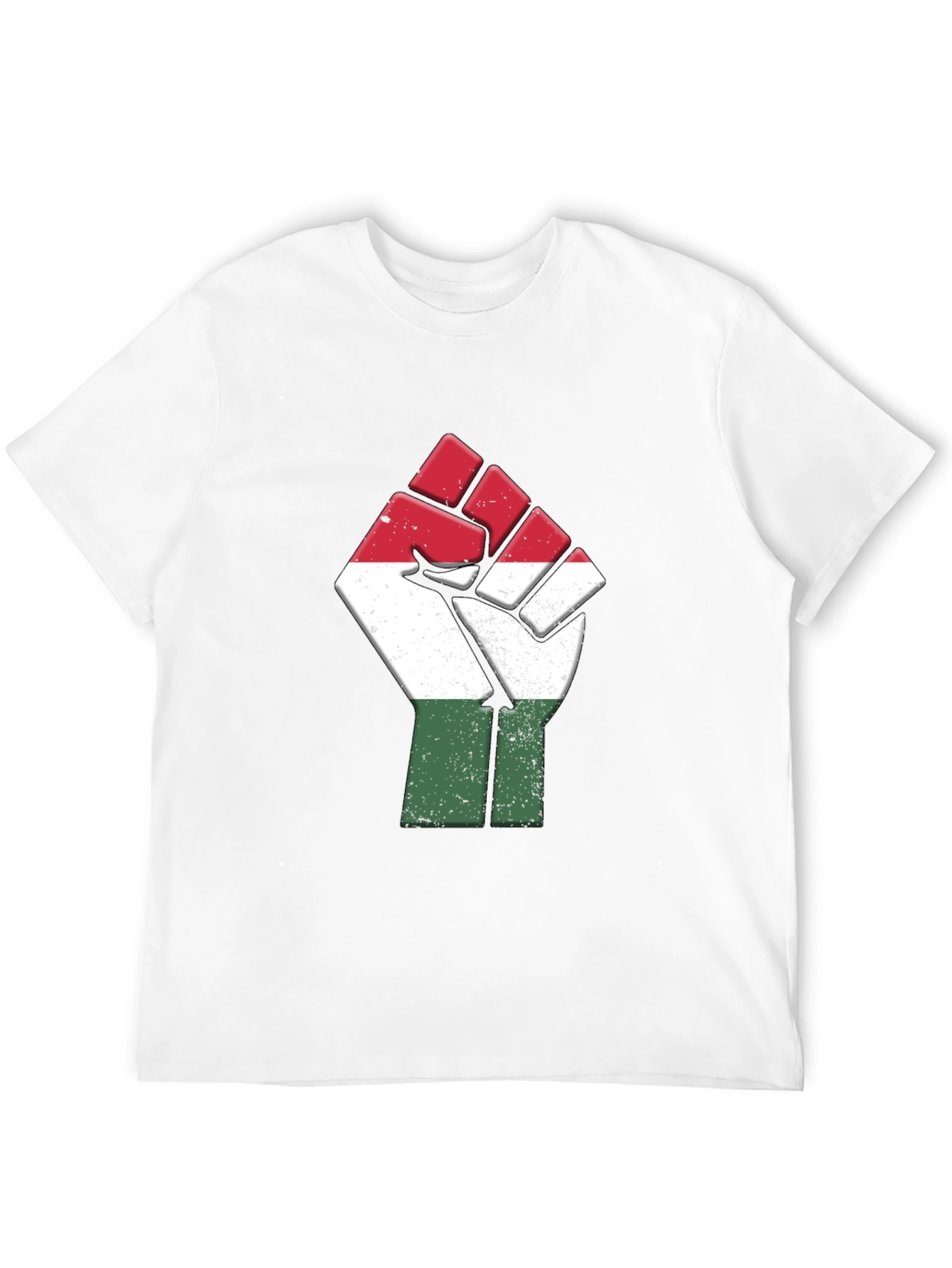 Black Hungarian Flag Fist T-Shirt - Solidarity Tee view 12