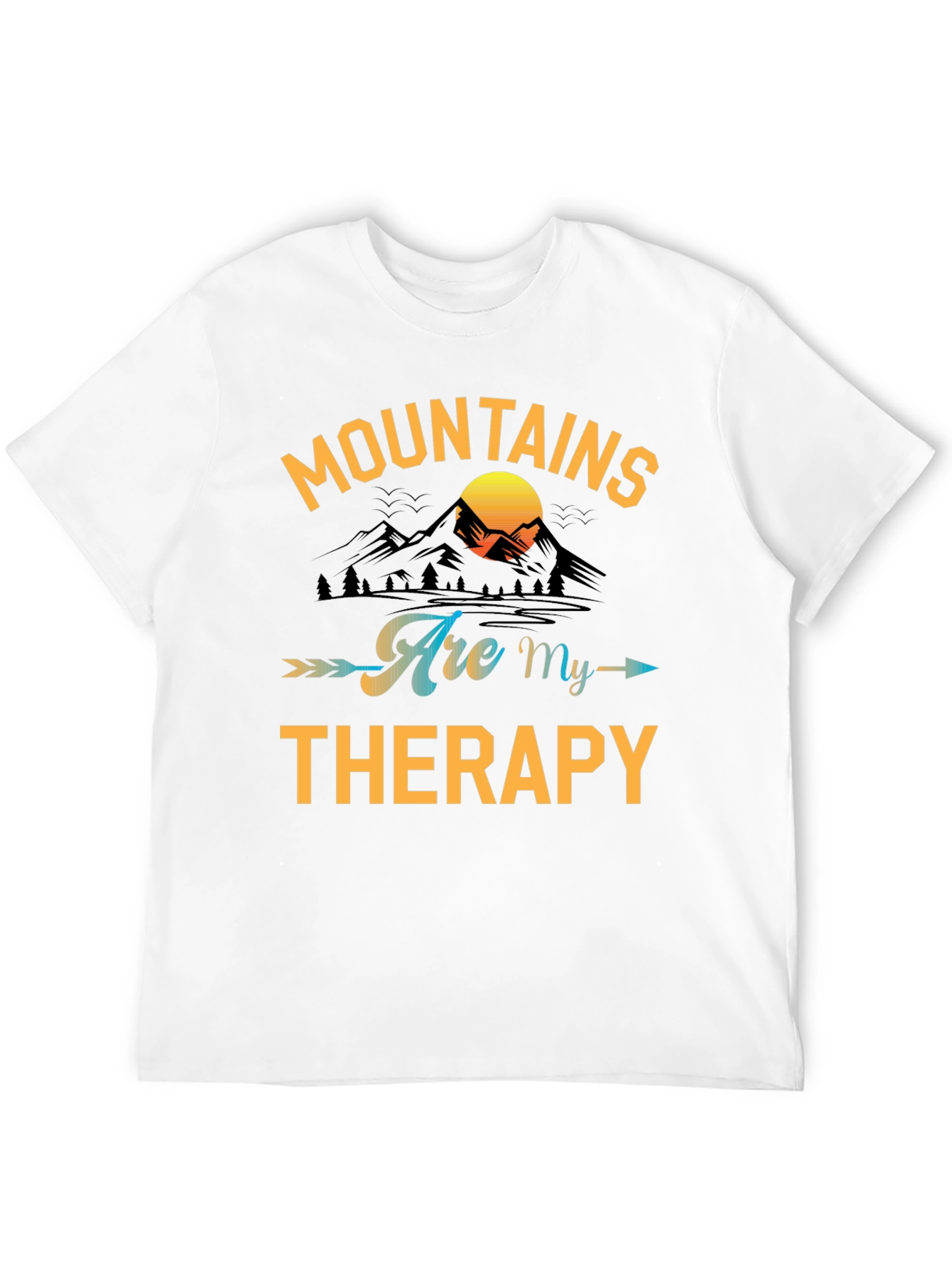 Black Mountains Are My Therapy Black Graphic Tee view 12