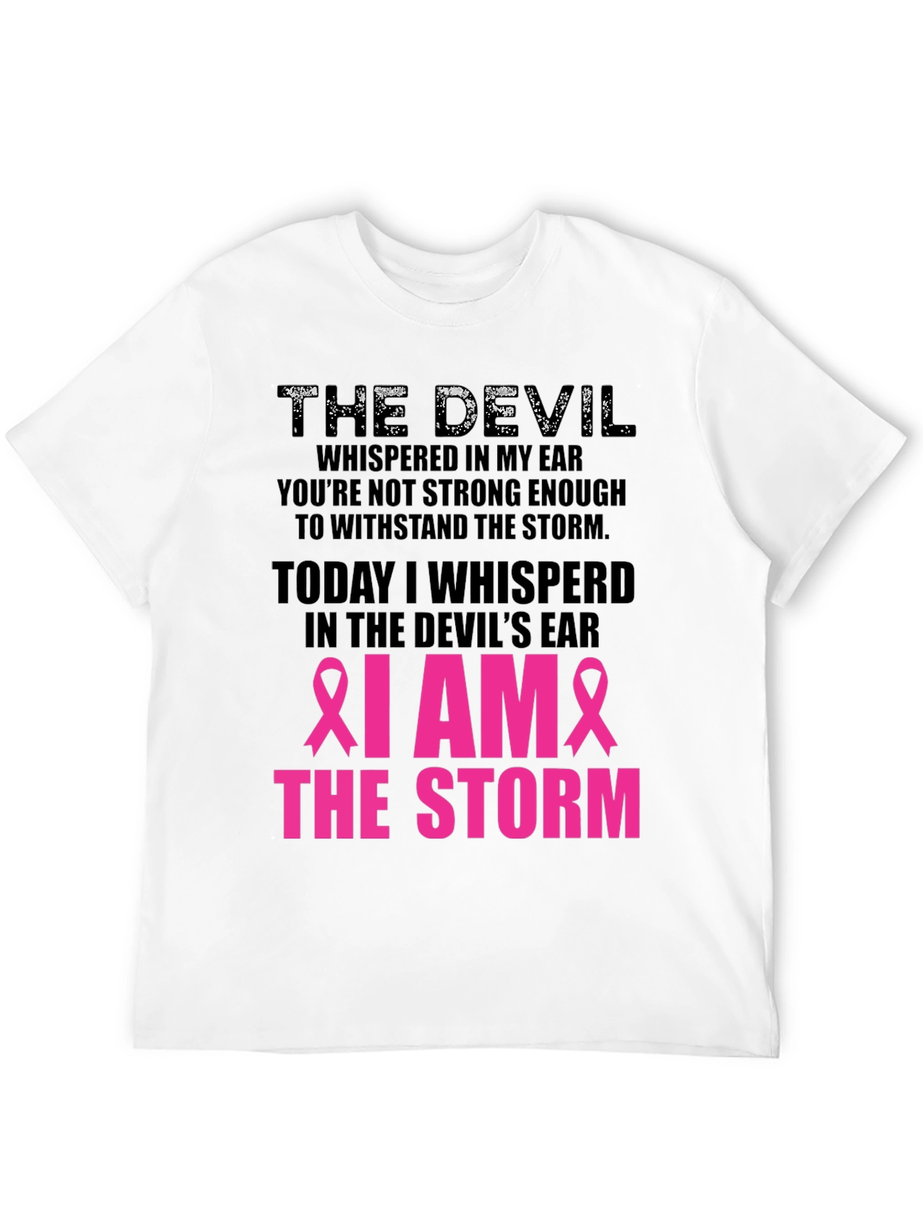 Black I Am the Storm Graphic Tee - Cancer Awareness view 12