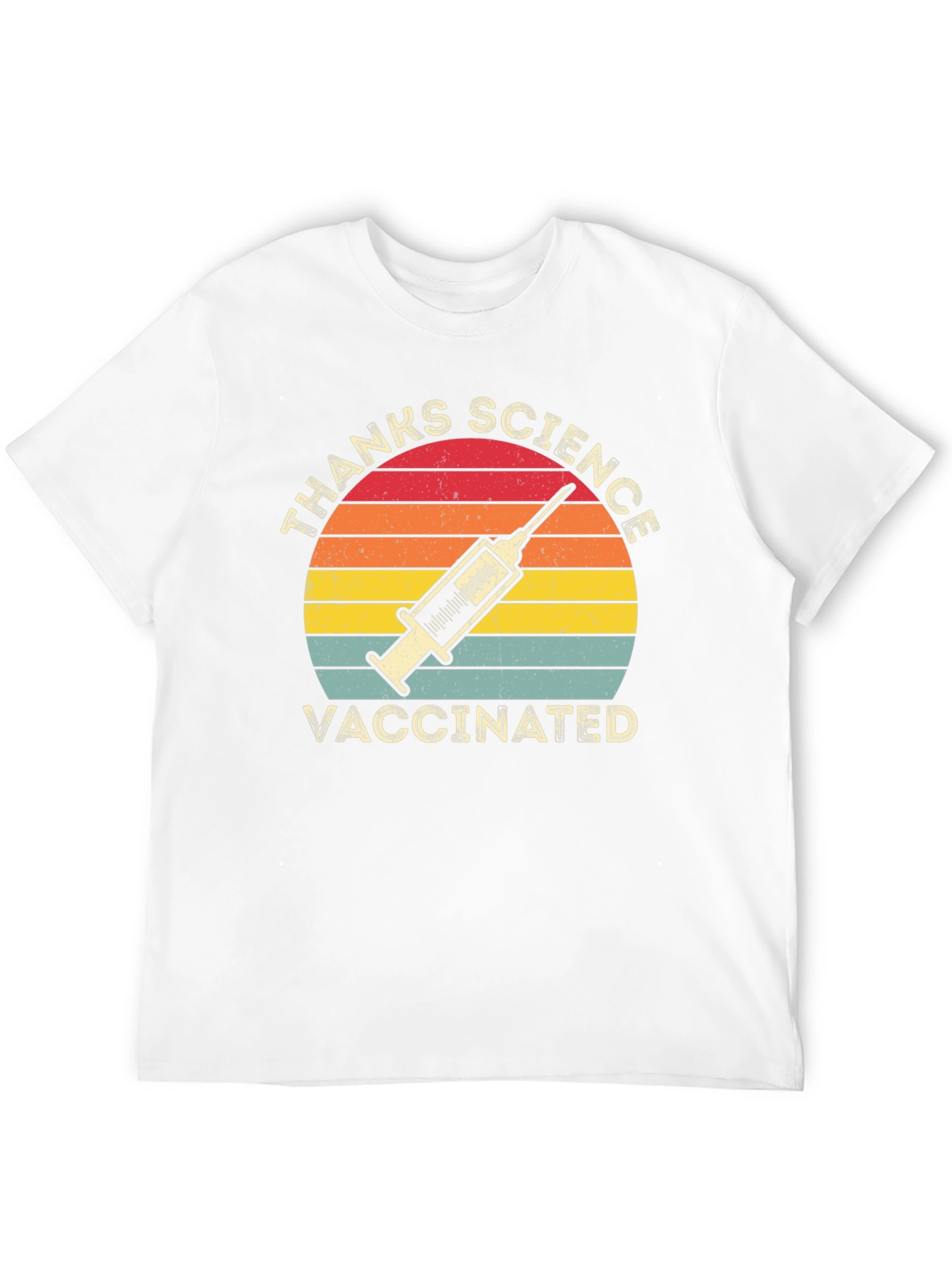 Black Thanks Science Vaccinated T-Shirt view 12