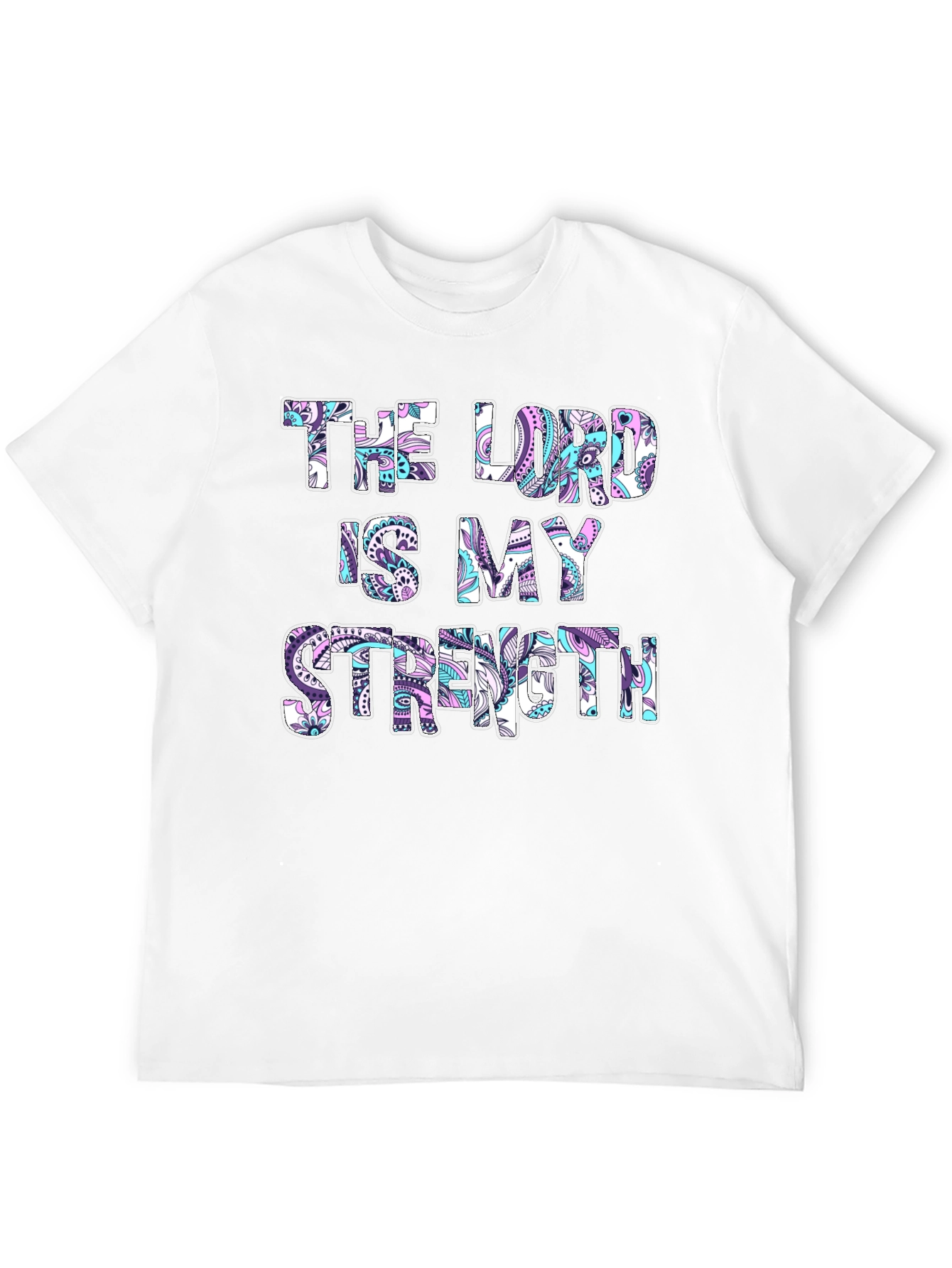 Black The Lord Is My Strength Graphic T-Shirt view 12