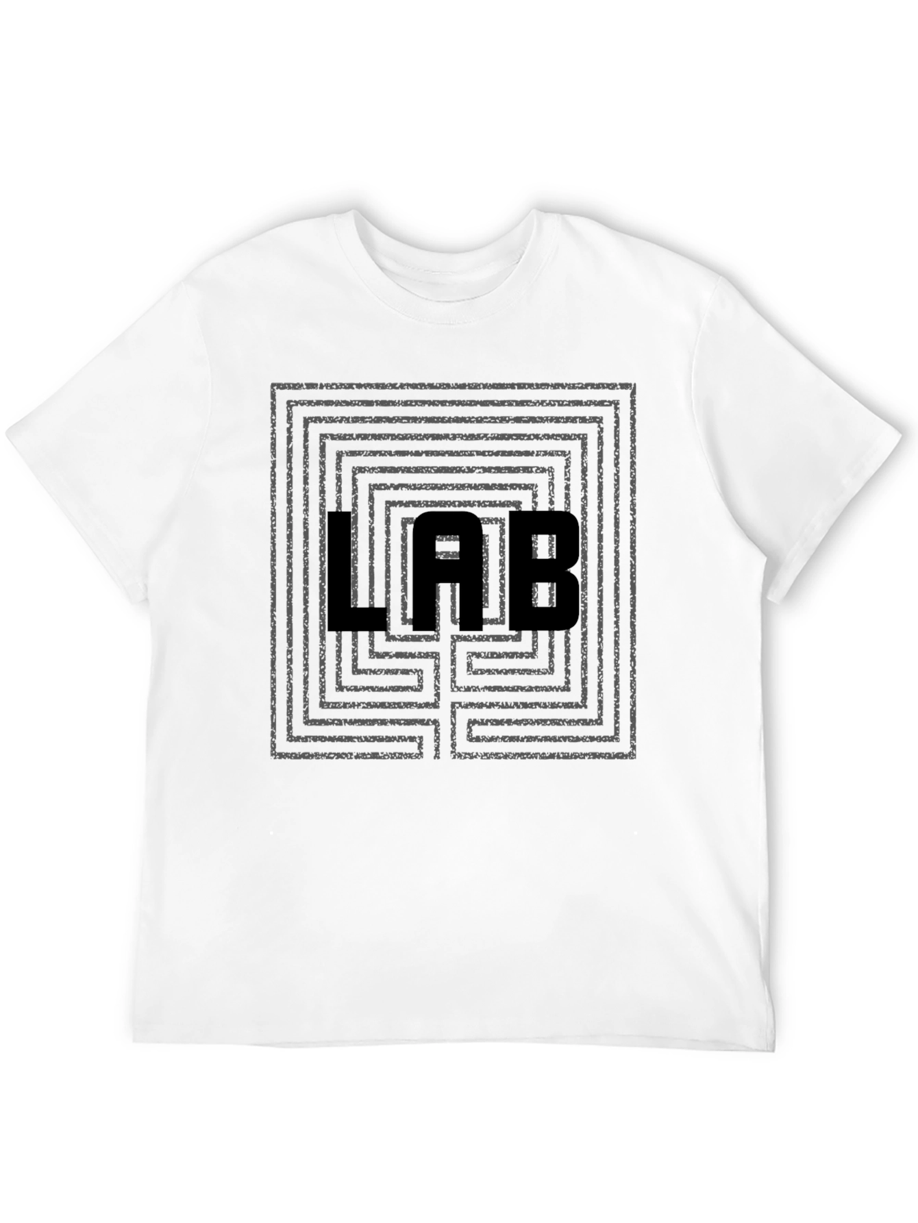 Black LAB Maze T-Shirt - Solve the Puzzle Style view 12
