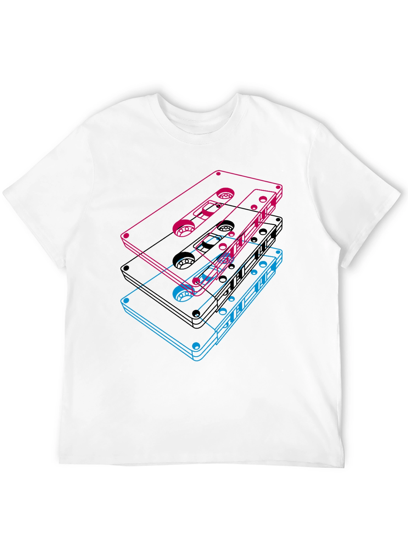 Black Retro Cassette Tape Graphic T-Shirt view 12
