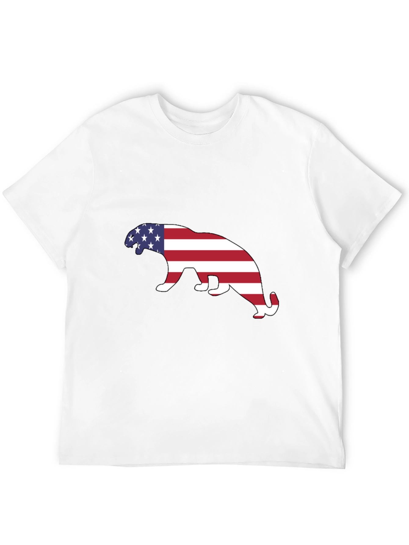 Black American Flag Panther Graphic Tee - Black view 12