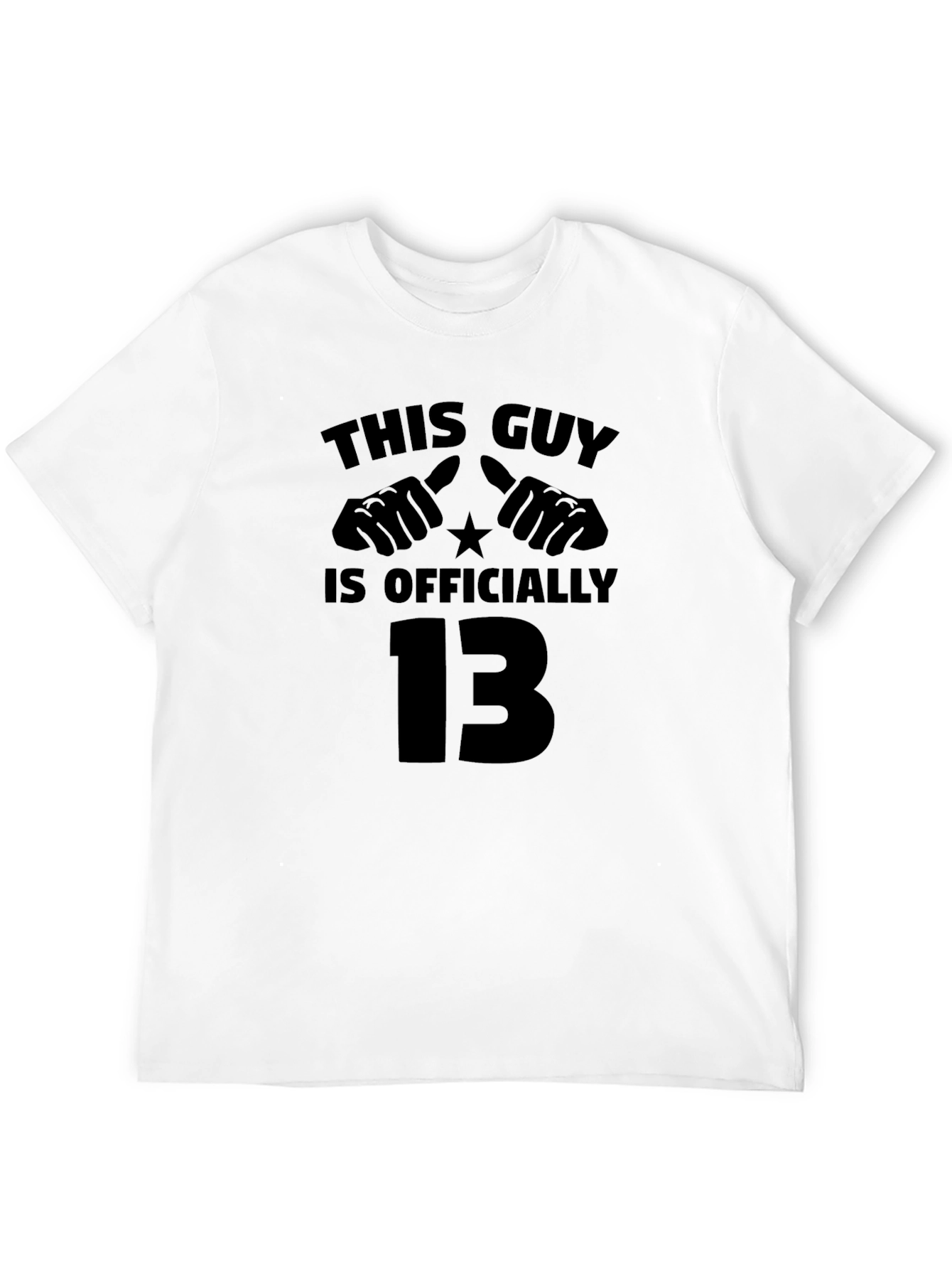 Black Officially 13 T-Shirt | Funny Thirteenth Birthday Tee view 12