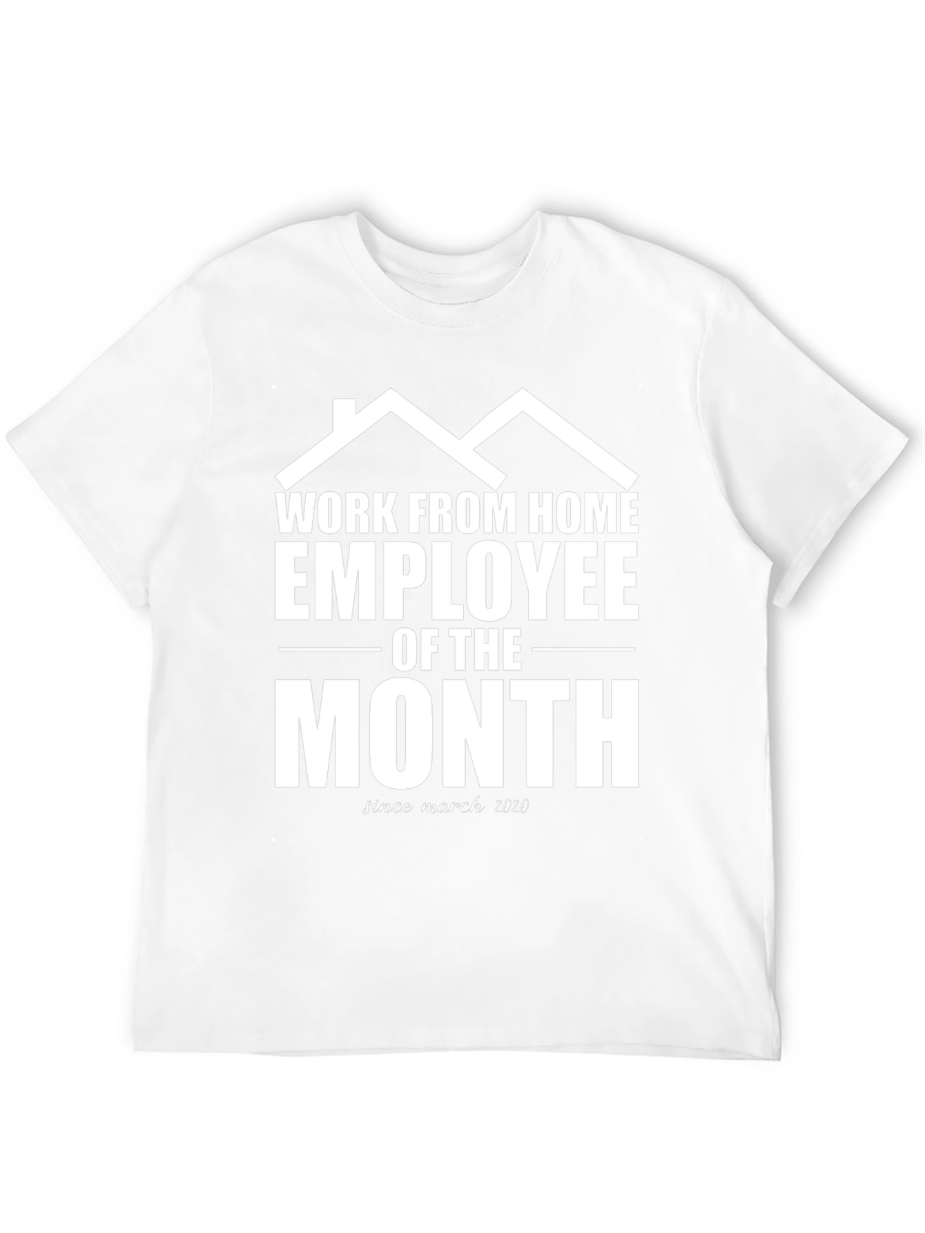 Black Work From Home Employee of the Month Black T-Shirt view 12