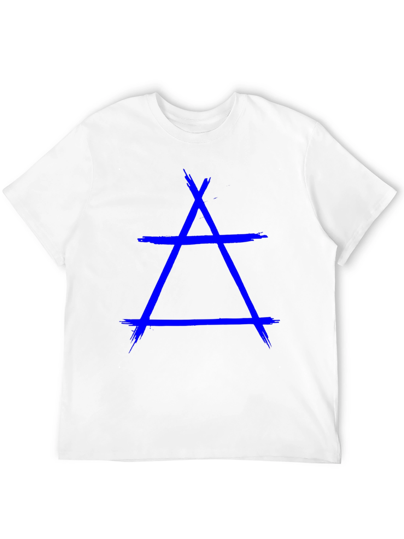 Black Geometric T-Shirt - Abstract Triangle Design view 12