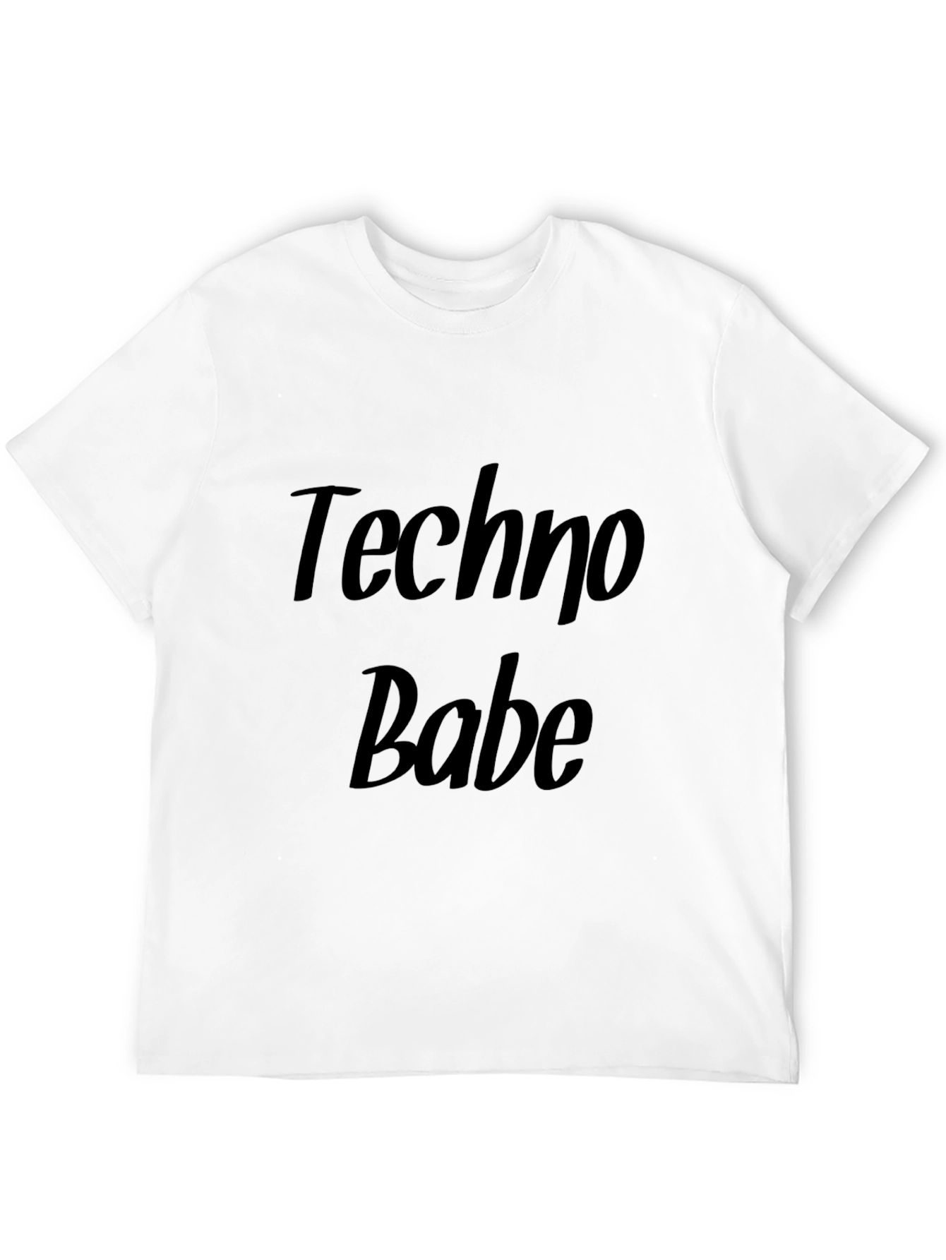 Black Techno Babe Black Graphic T-Shirt view 12