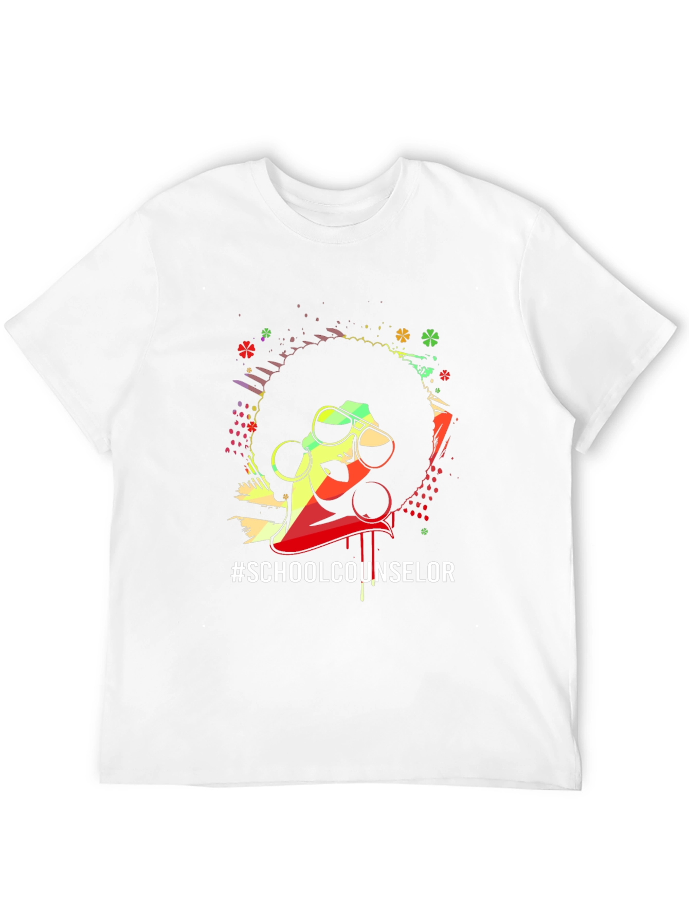 Black Afro School Counselor Graphic Tee view 12