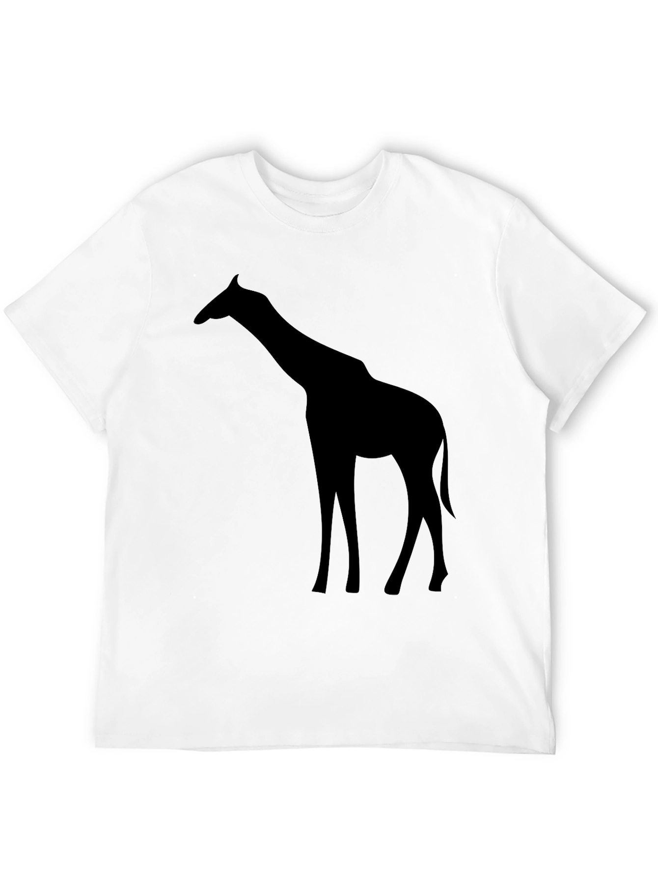 Black Giraffe Silhouette T-Shirt - Black Graphic Tee view 12
