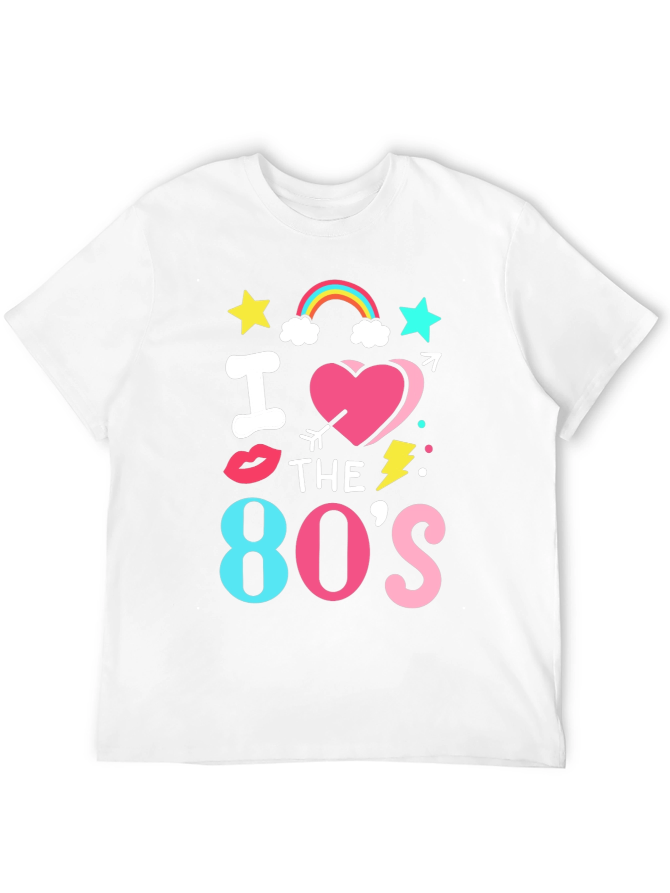 Black I Love The 80's Retro T-Shirt view 12