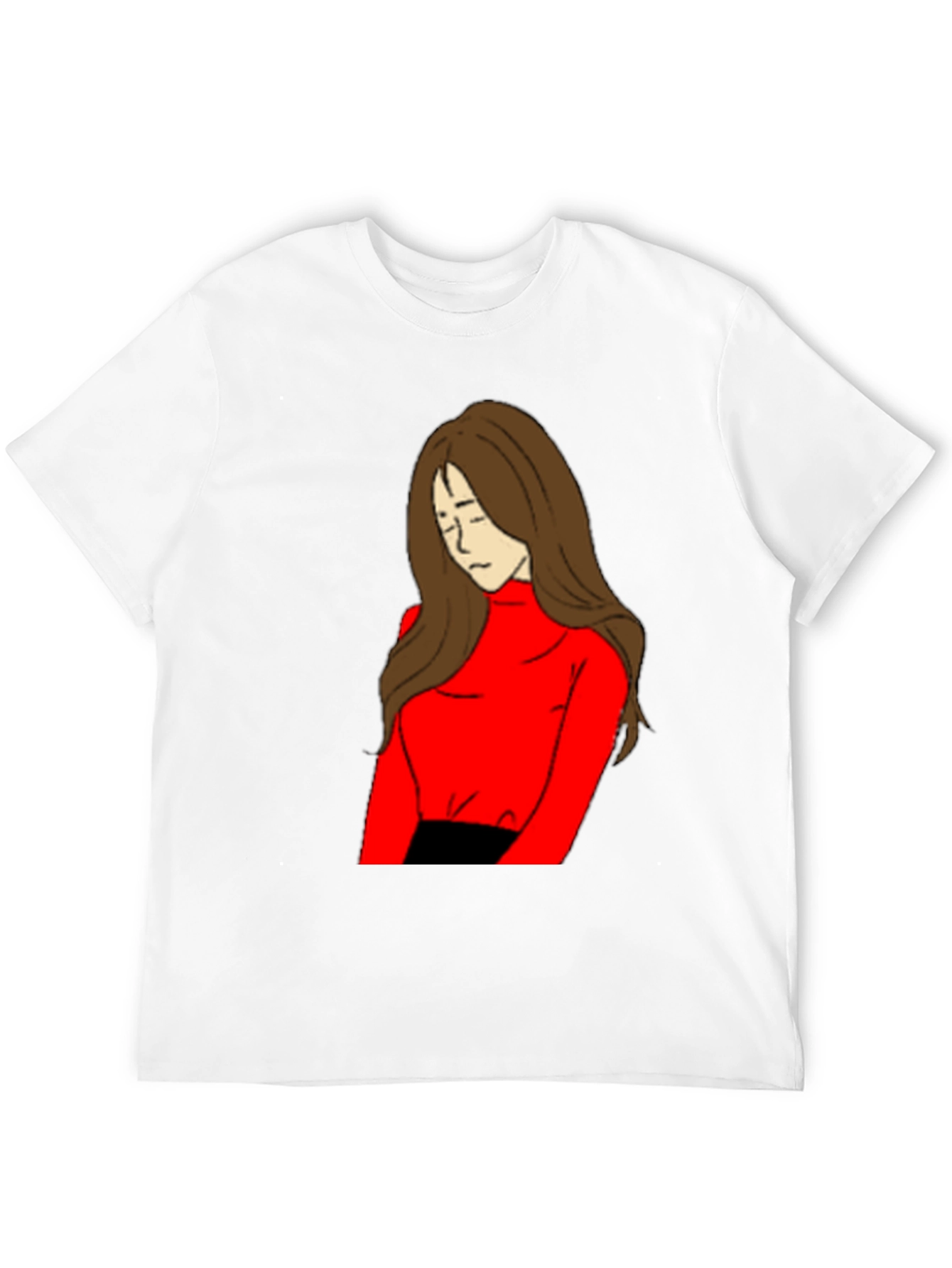 Black Artistic Girl Graphic T-Shirt view 12