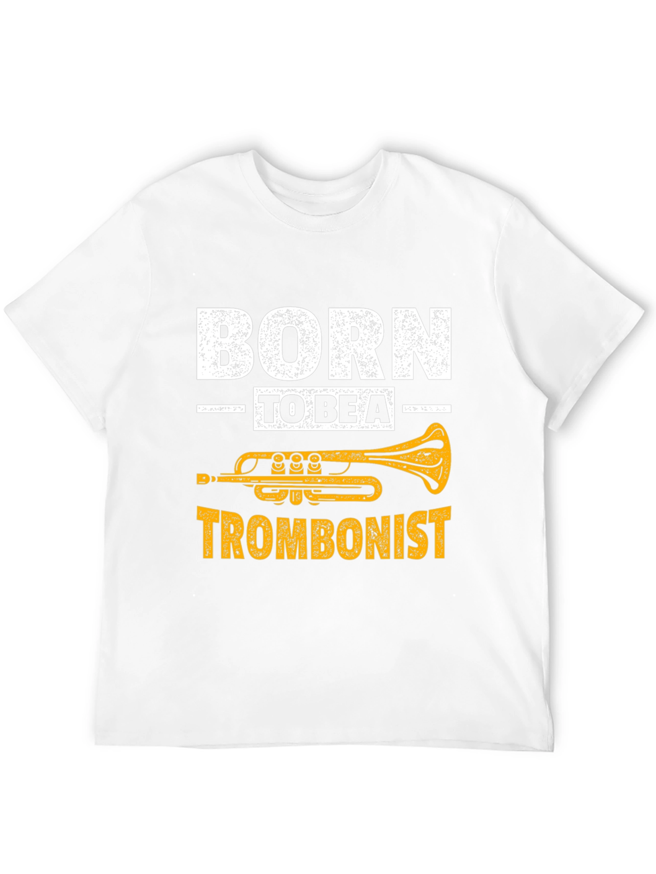 Black Born to Be a Trombonist Graphic T-Shirt view 12