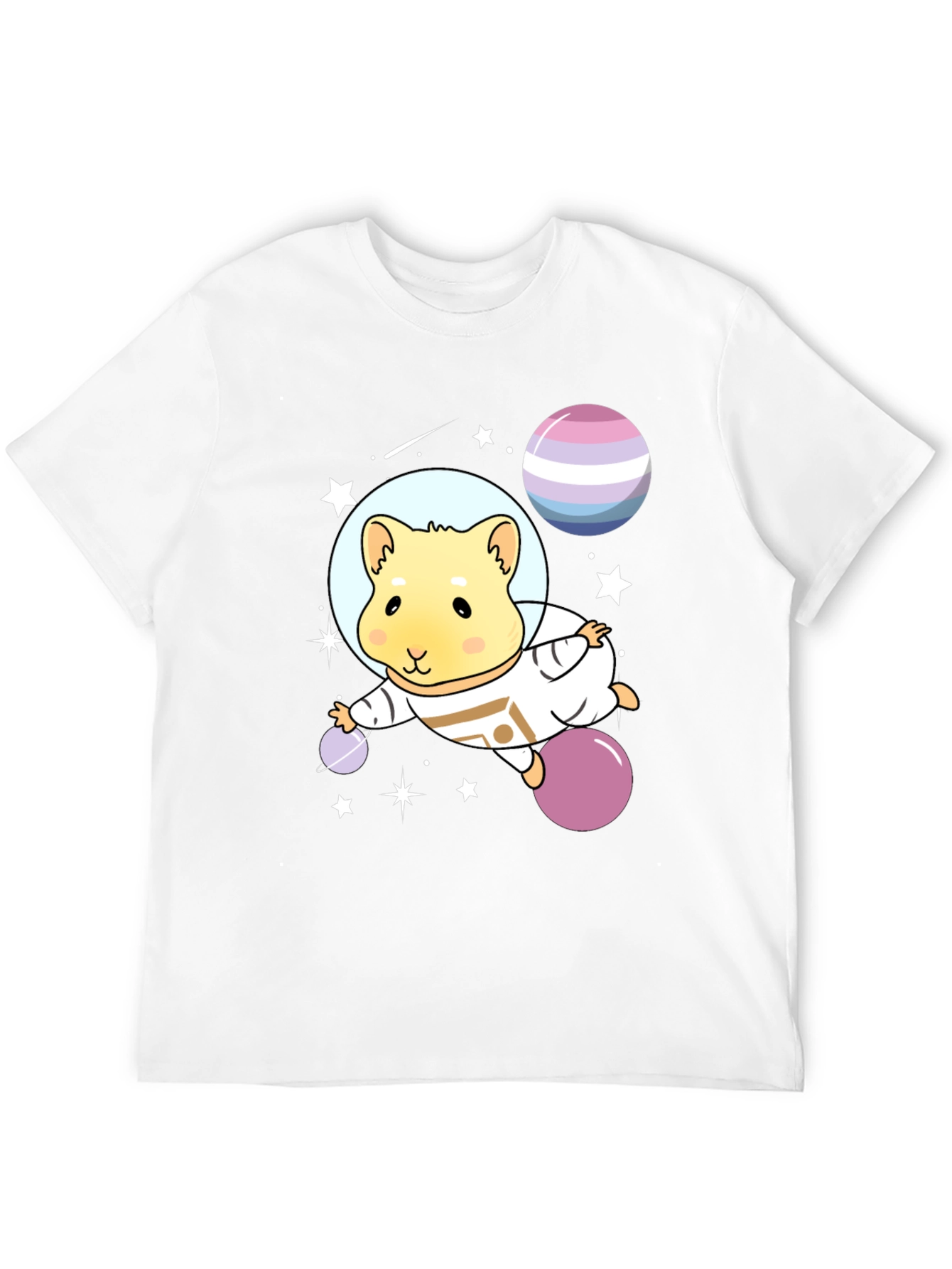 Black Astronaut Hamster Graphic Tee view 12