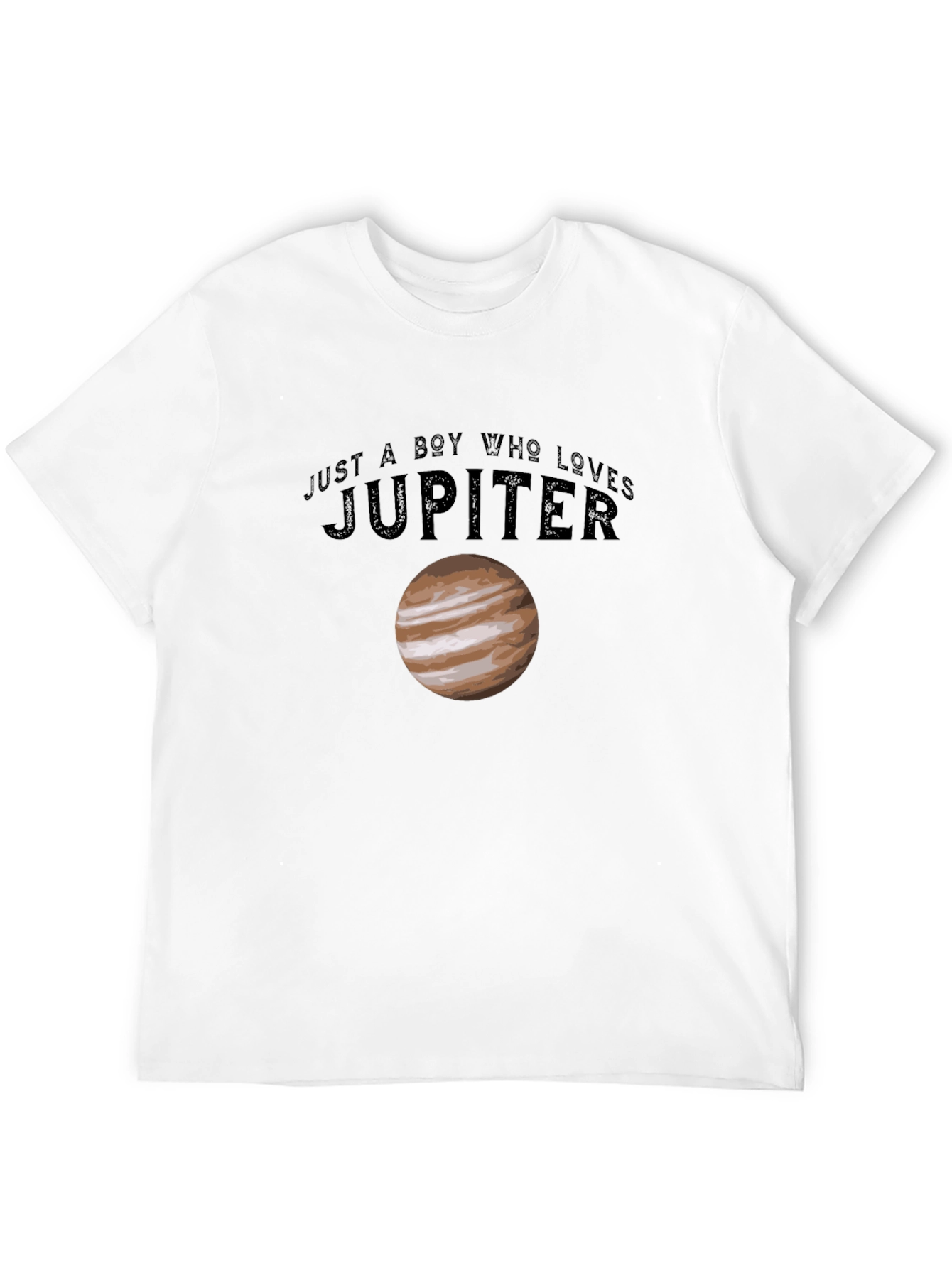 Black Just a Boy Who Loves Jupiter T-Shirt view 12