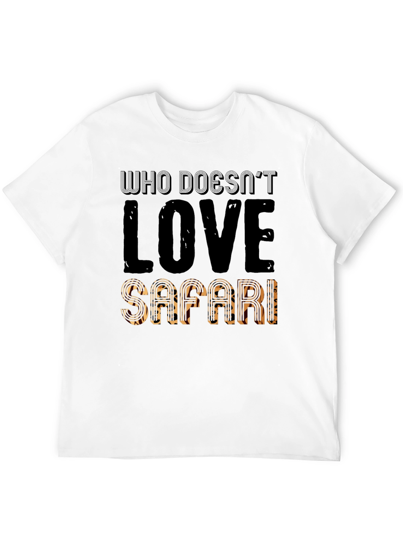 Black Safari Lover Black Graphic T-Shirt view 12