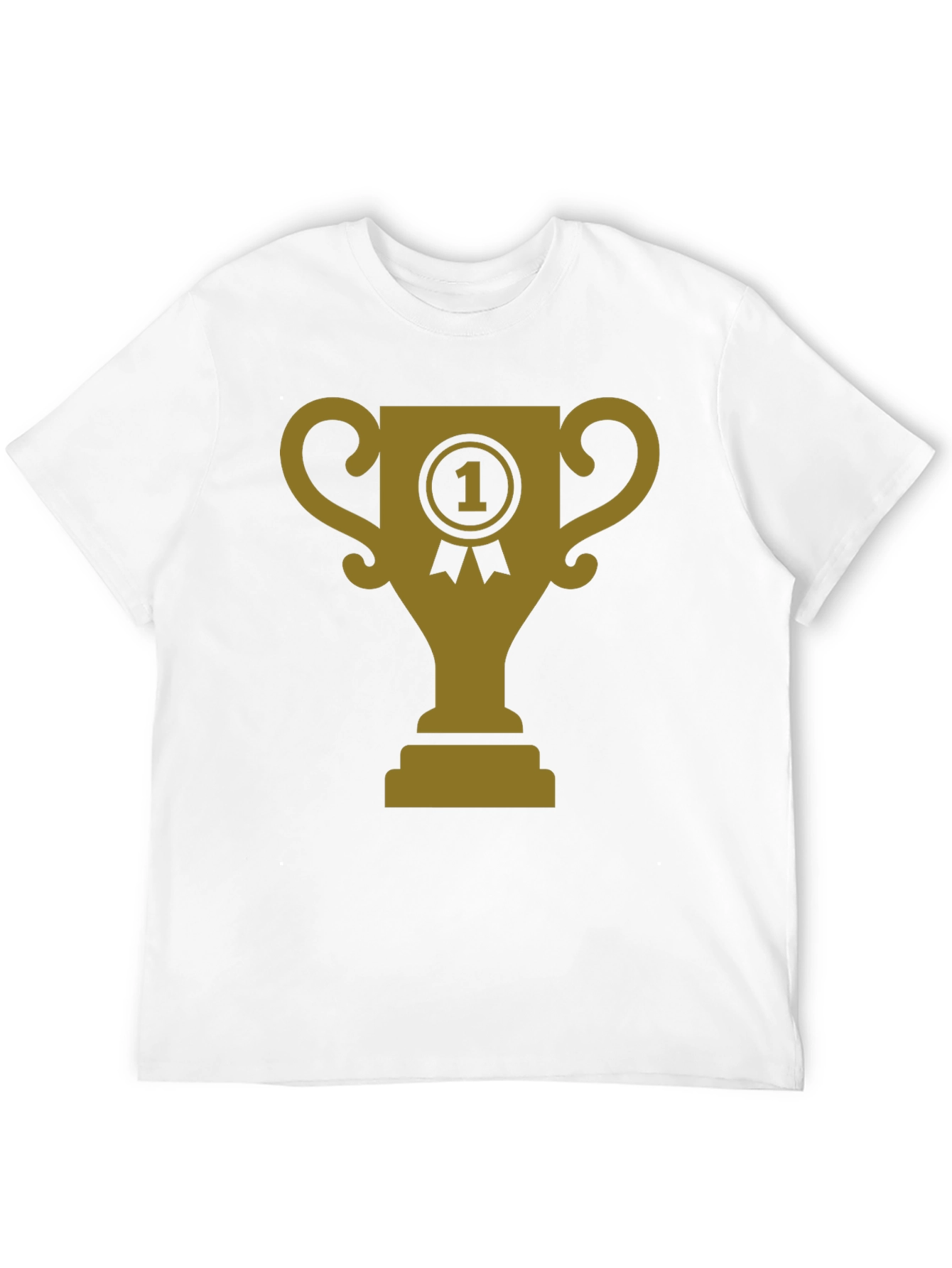 Winner's Trophy Graphic Tee - Black Cotton T-Shirt - 12
