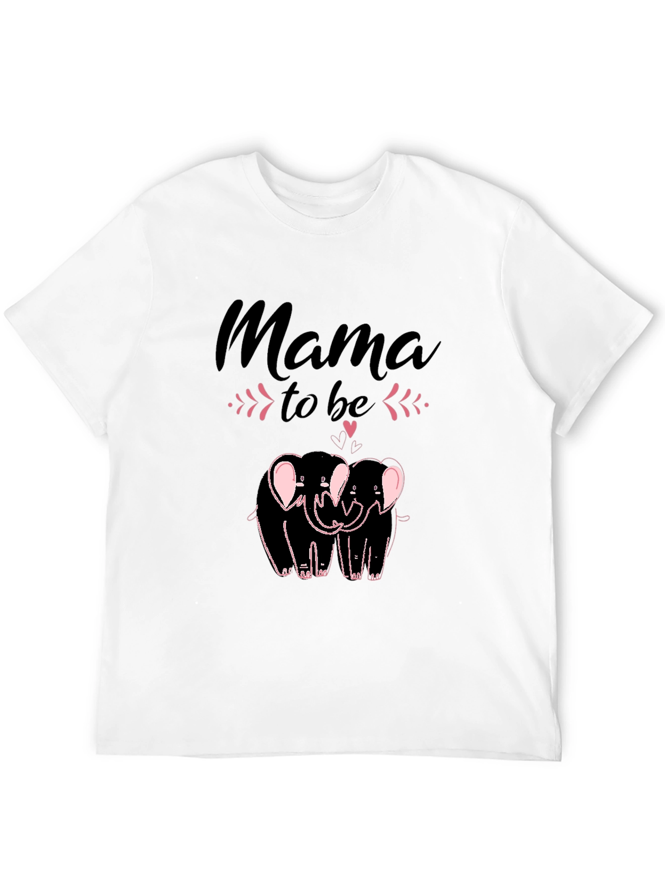 Mama To Be Elephant Graphic Tee - Black - 12