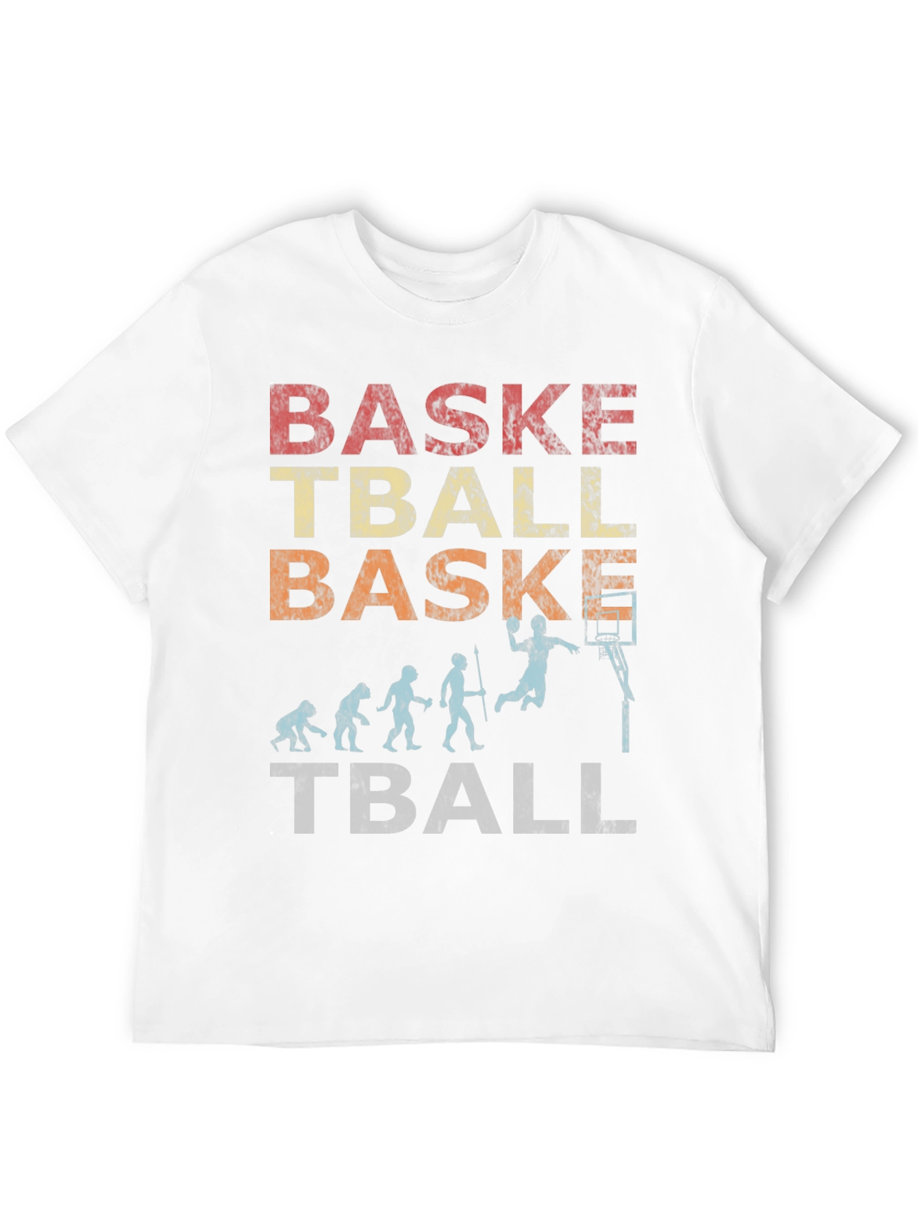 Black Evolution of Basketball Graphic T-Shirt view 12