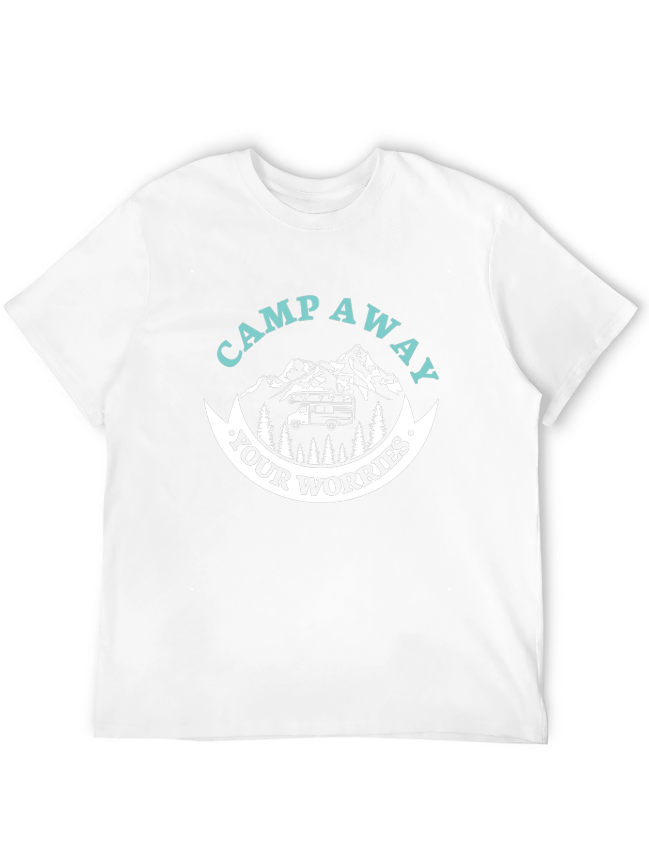 Black Camp Away Your Worries Graphic Tee view 12