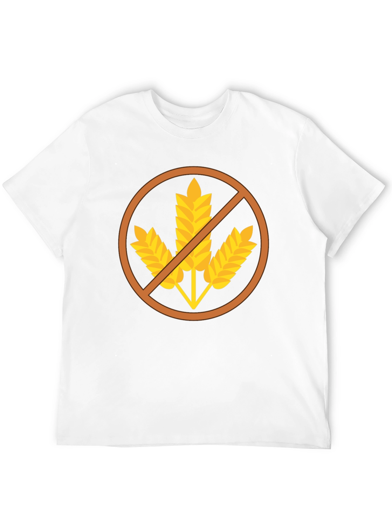 Black Gluten Free Symbol T-Shirt - Black Casual Tee view 12