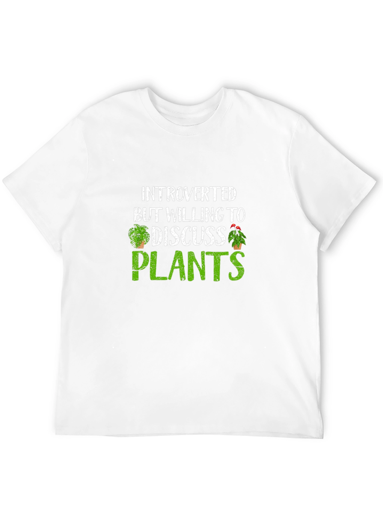 Black Introverted Plants T-Shirt view 12