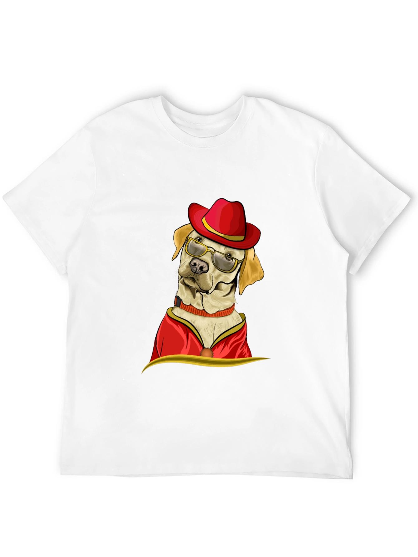 Black Dog with Hat and Glasses T-Shirt view 12