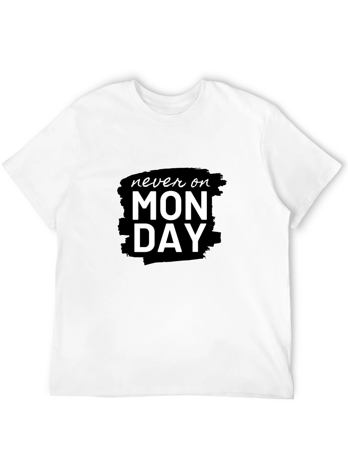 Black Never On Monday Black Graphic Tee view 12