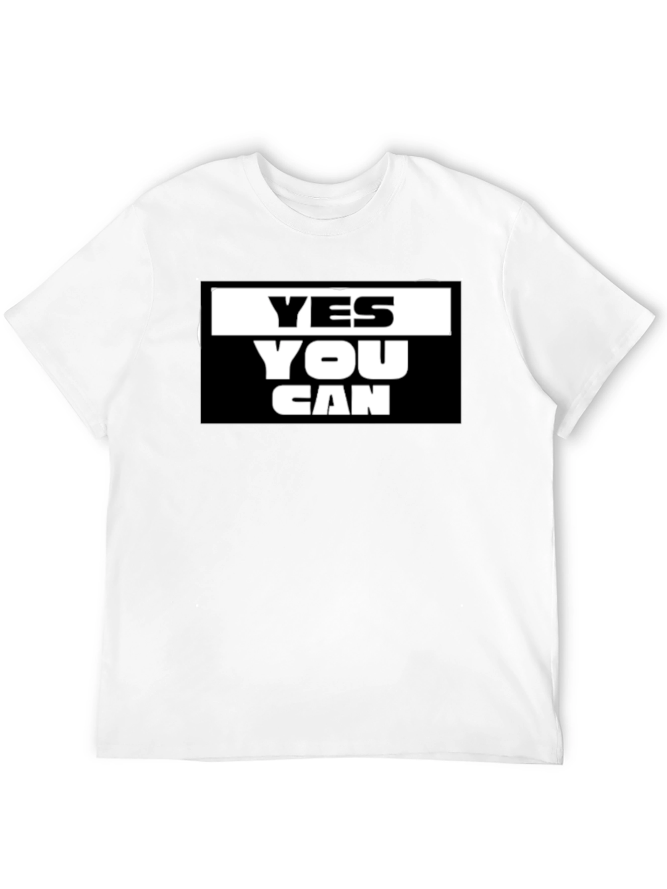 Black Motivational Yes You Can Graphic Tee - Black view 12
