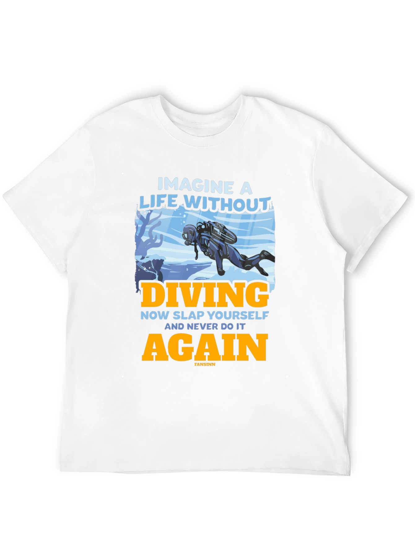 Black Diving T-Shirt - Imagine a Life Without Diving view 12