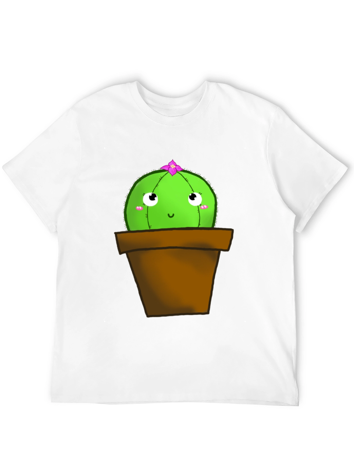 Black Cute Cactus T-Shirt - Potted Plant Graphic Tee view 12
