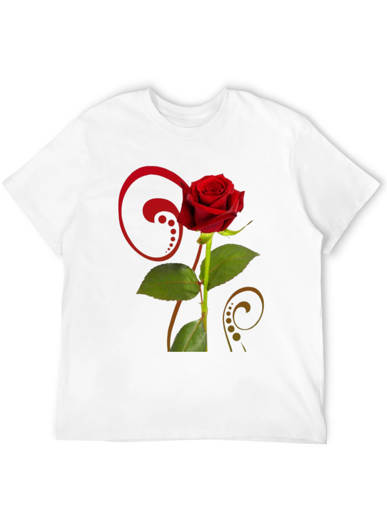 Black Rose Graphic Black T-Shirt - Floral Design view 12