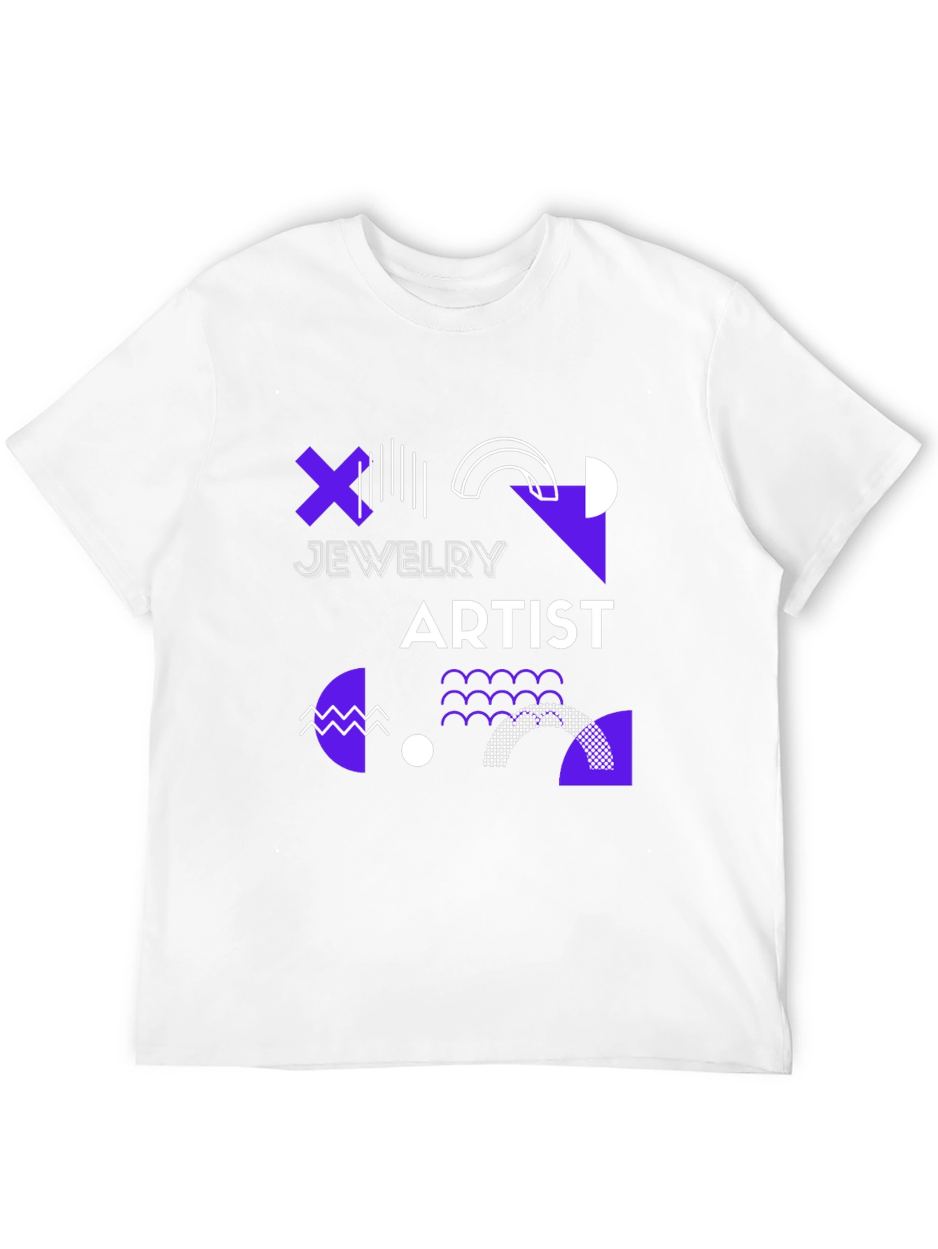 Black Geometric Jewelry Artist Black T-Shirt view 12