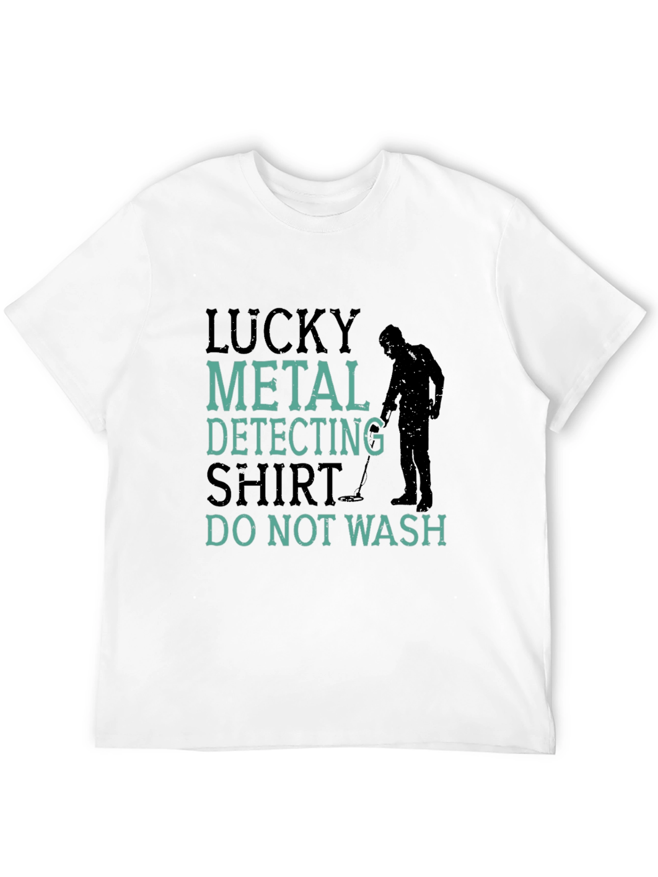 Black Lucky Metal Detecting Shirt - Funny Hobby Tee view 12