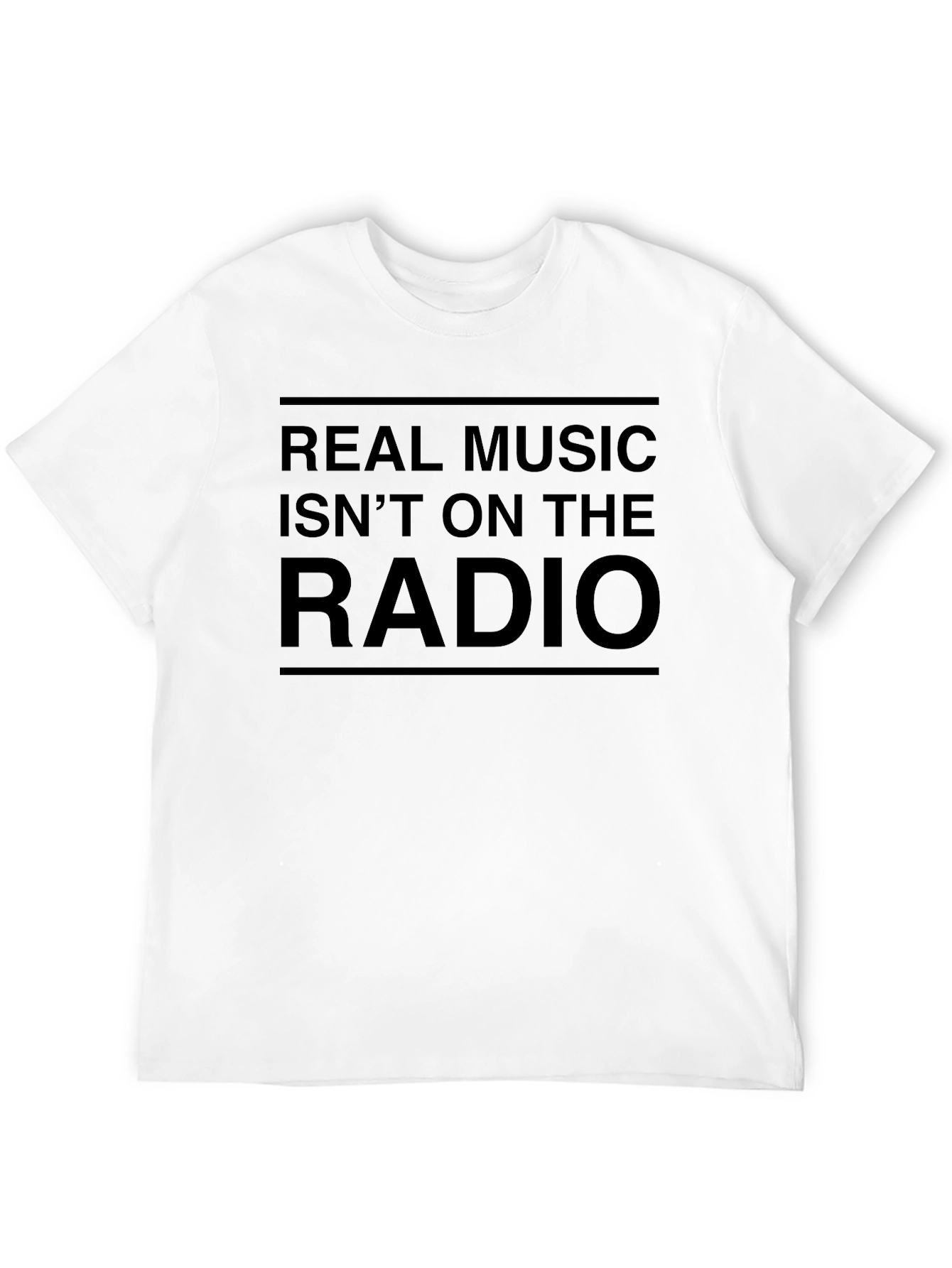 Black Real Music Isn't On The Radio Graphic T-Shirt view 12
