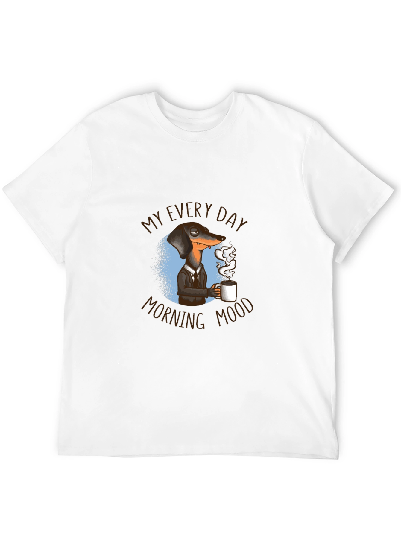 Black My Everyday Morning Mood Dachshund Graphic Tee view 12