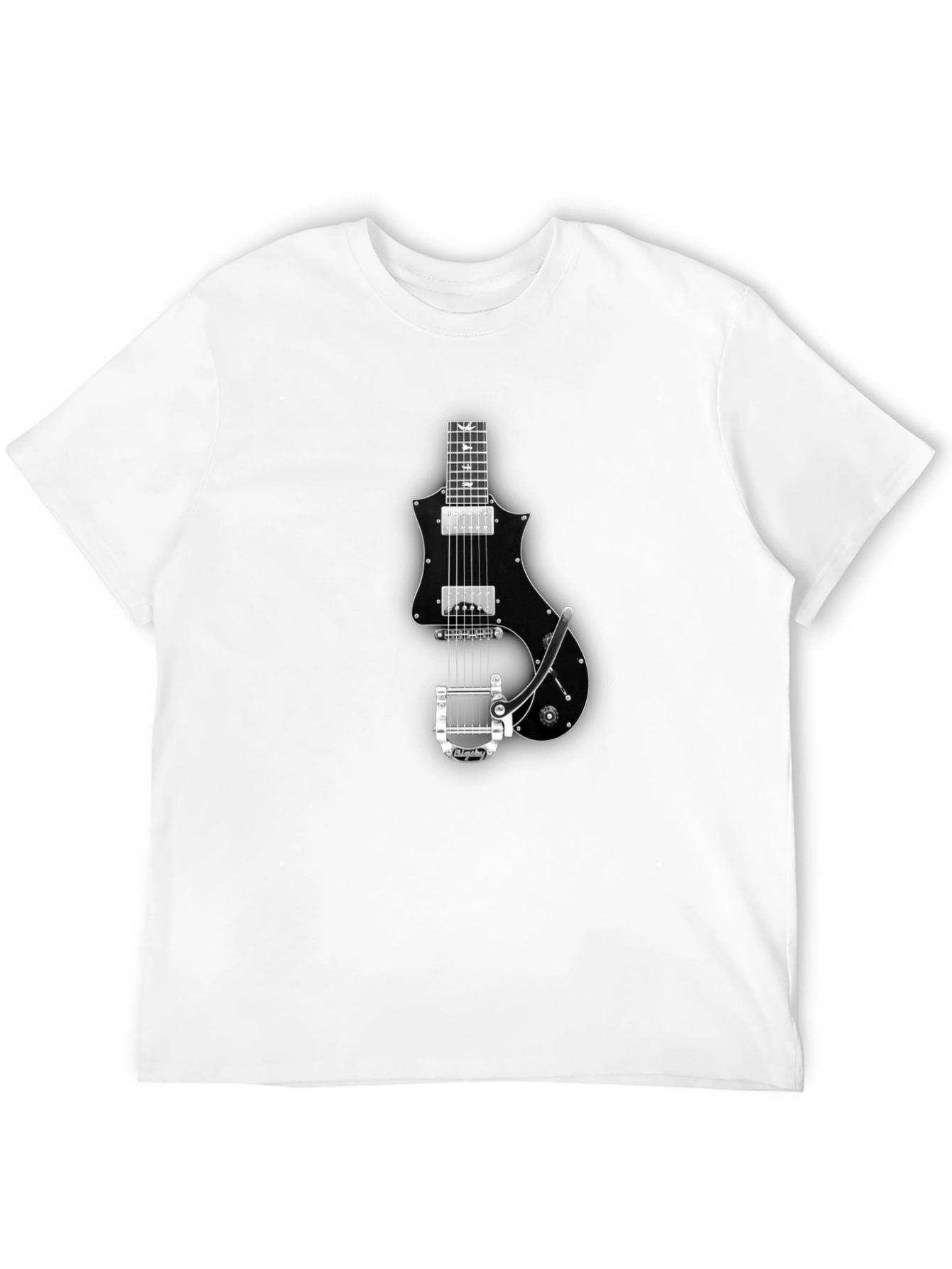 Black Guitar Graphic Tee - Cool Musician T-Shirt view 12