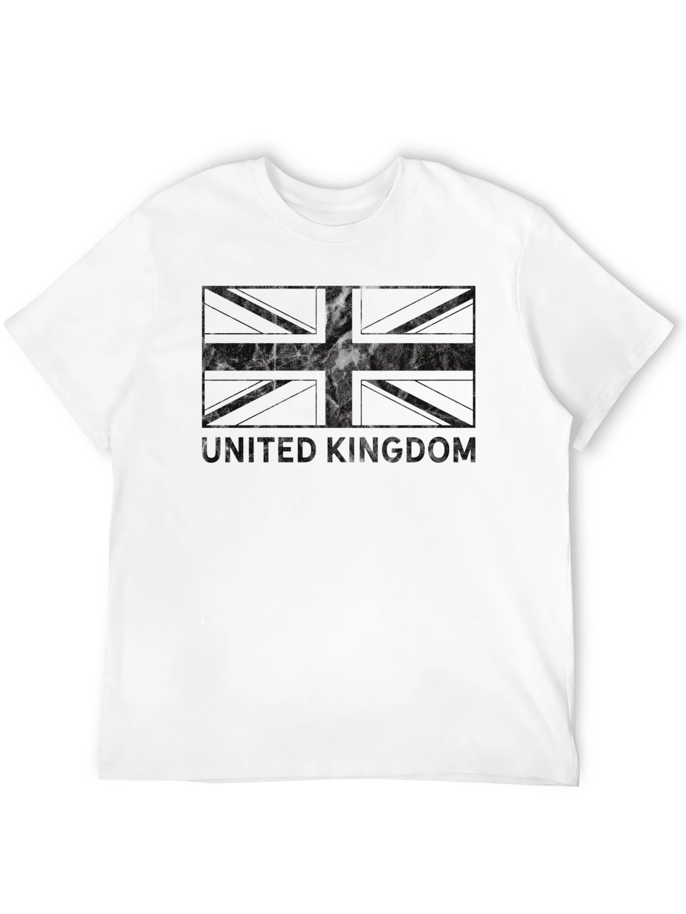 Black United Kingdom Flag Black T-Shirt view 12