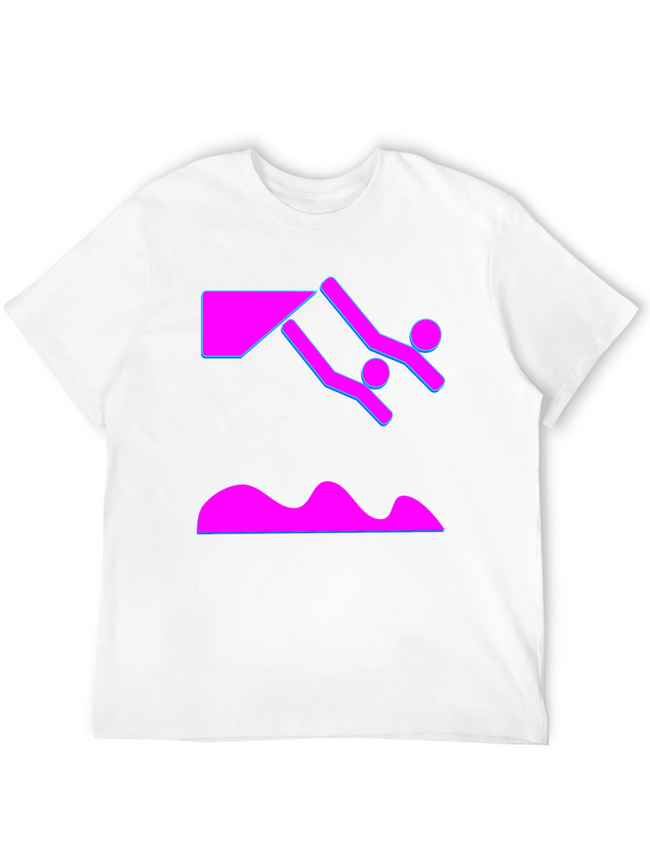 Black Neon Dive T-Shirt - Black Graphic Tee view 12