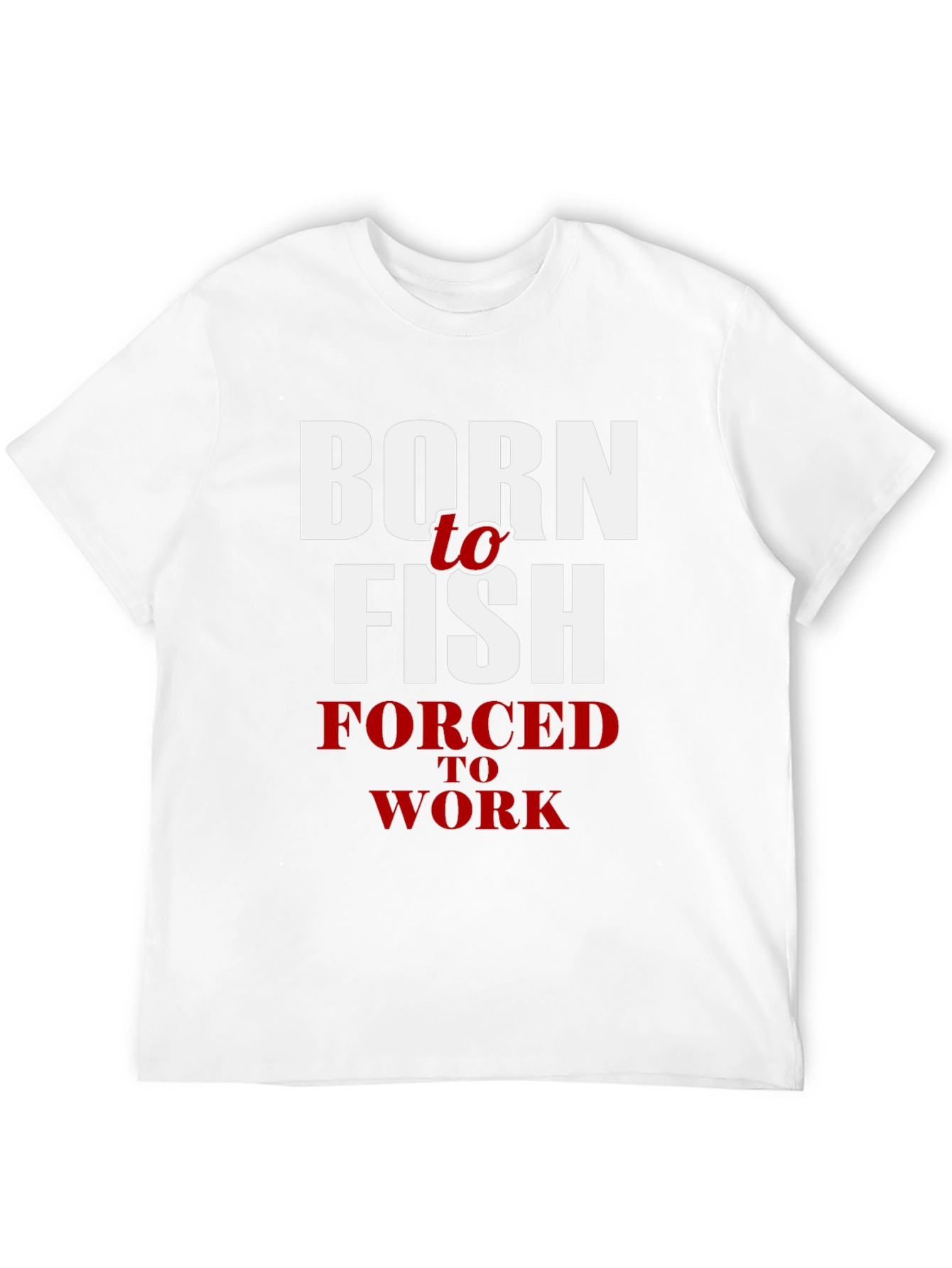 Black Born to Fish Men's Graphic T-Shirt - Fishing Lover Tee view 12