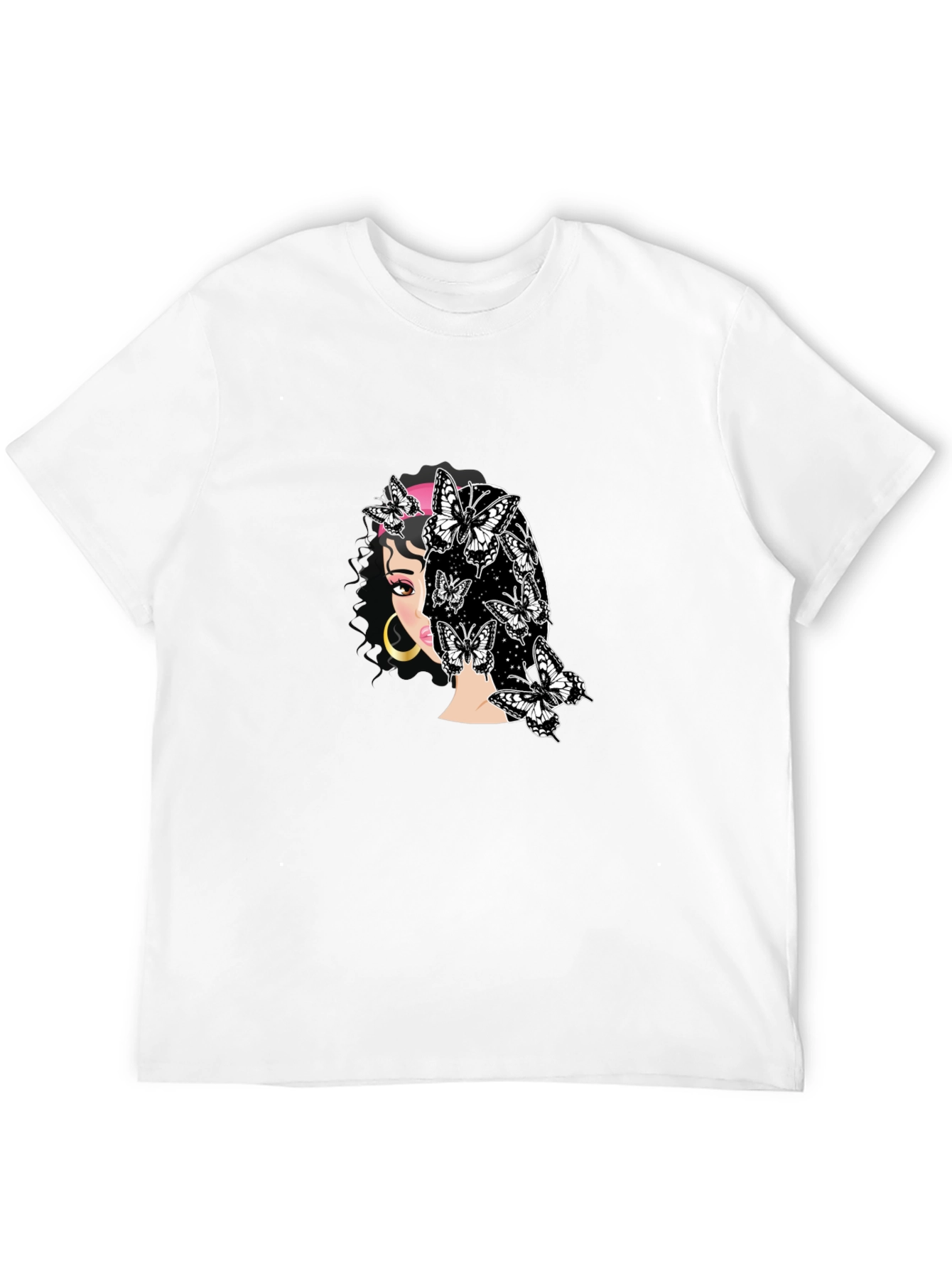 Black Butterfly Woman Graphic T-Shirt view 12