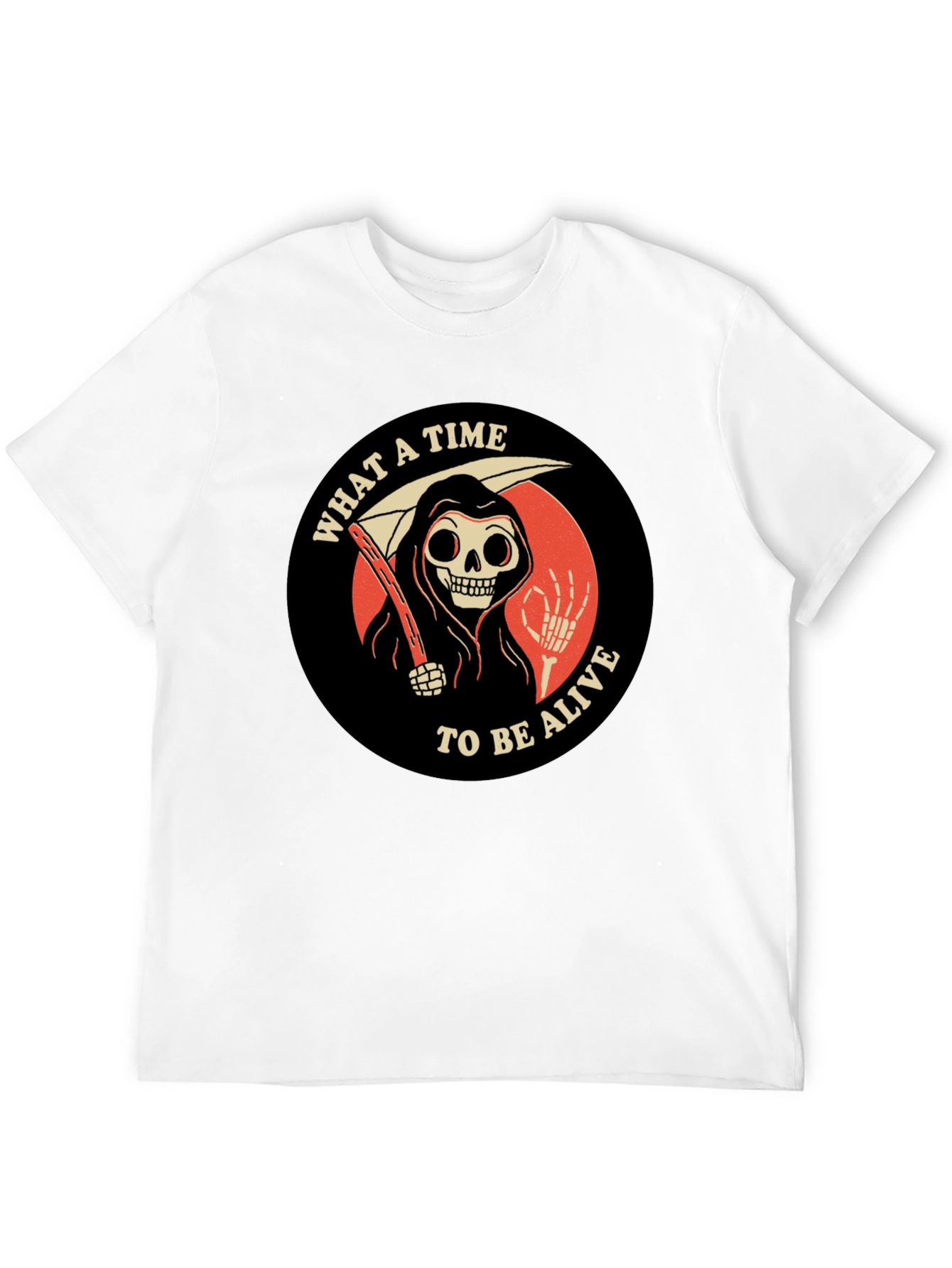 Black Grim Reaper Graphic Tee - What a Time to Be Alive view 12
