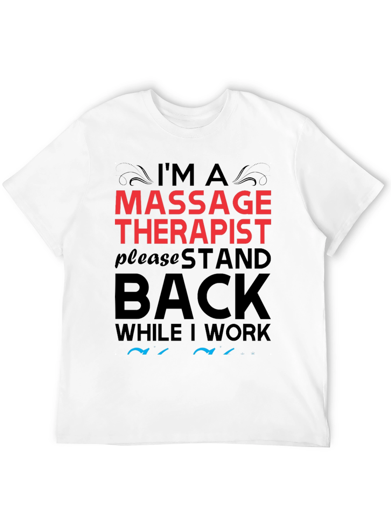 Black Massage Therapist Novelty T-Shirt view 12