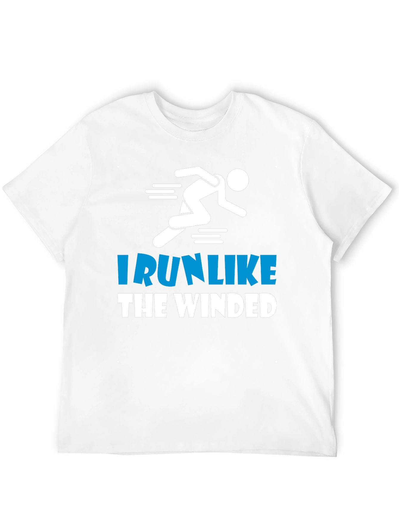Black I Run Like the Winded Black T-Shirt view 12