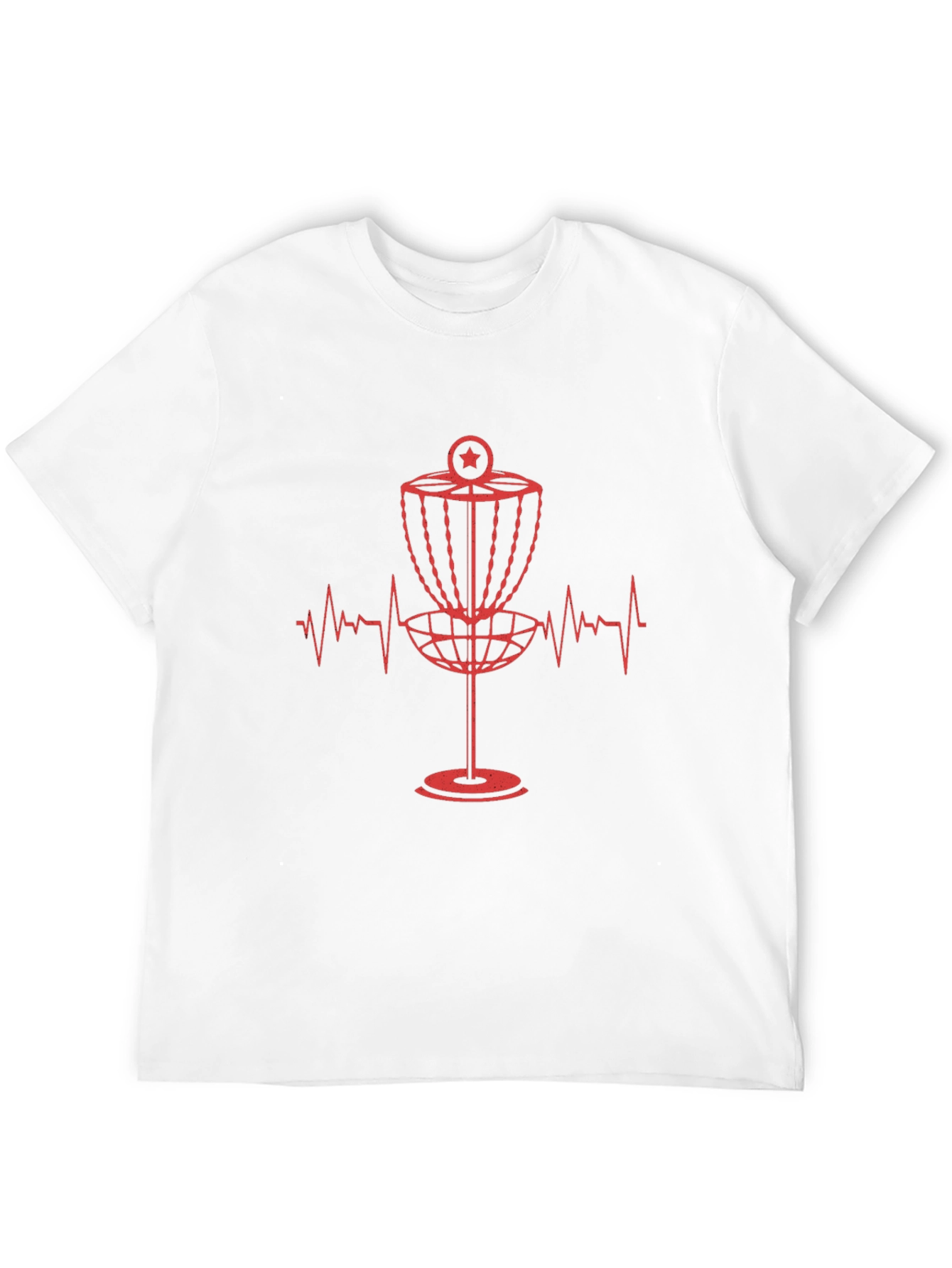 Black Disc Golf Heartbeat T-Shirt view 12