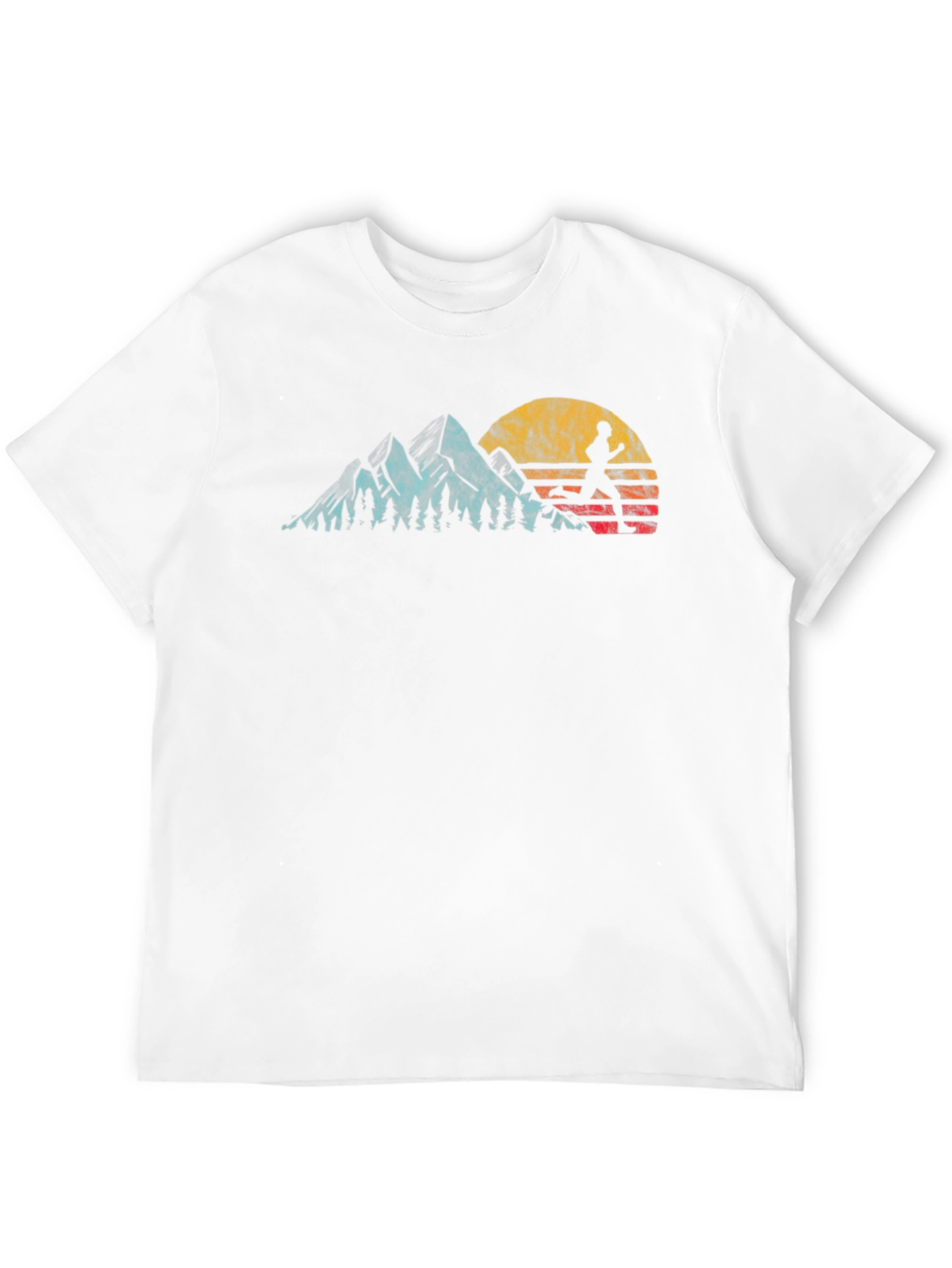 Black Runner Mountain Sunset Graphic Tee view 12