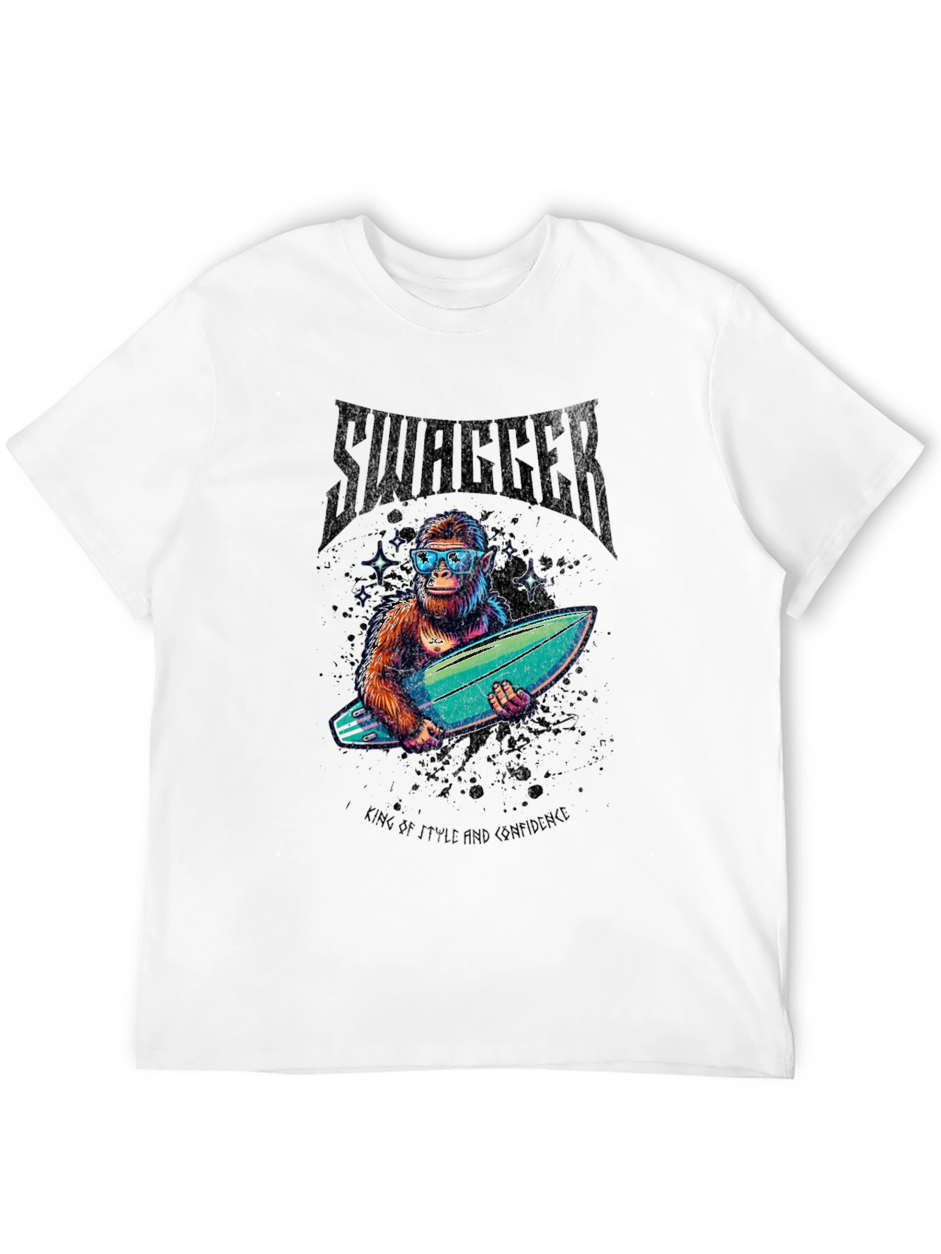Black Swagger Ape Graphic T-Shirt - King of Style view 12